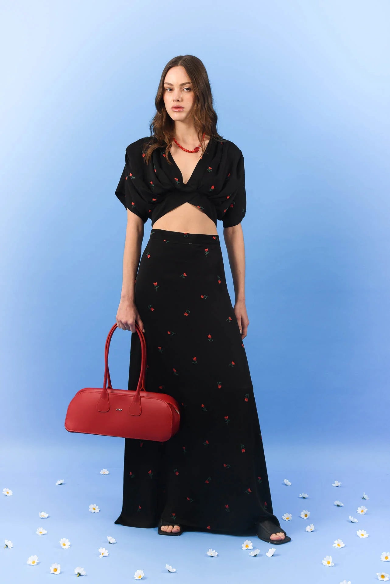 RIVIERA LONG SKIRT BLACK