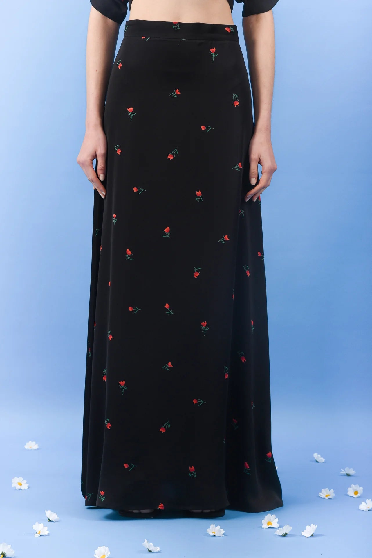 RIVIERA LONG SKIRT BLACK