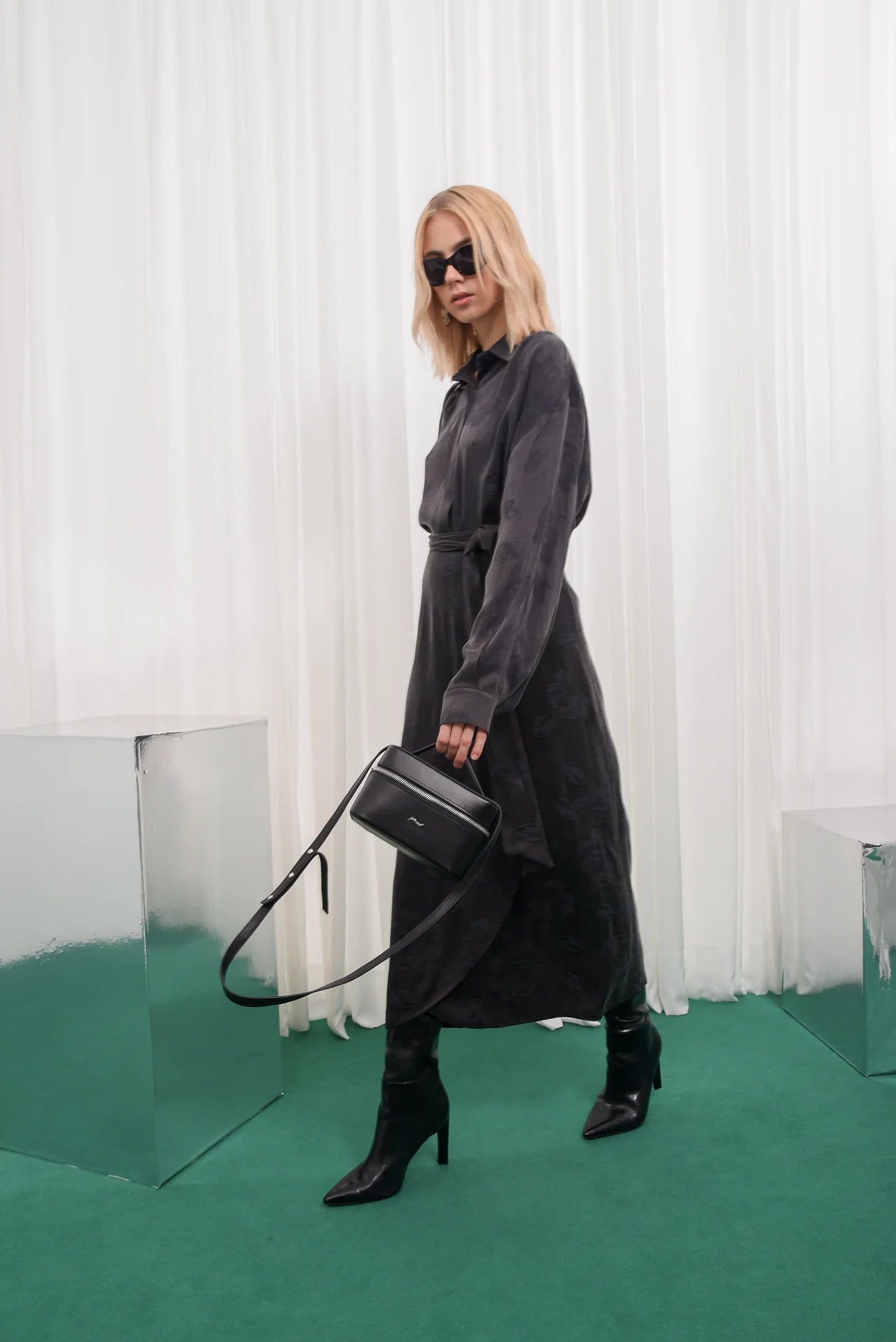 INNER VOICE WRAP SKIRT ANTHRACITE