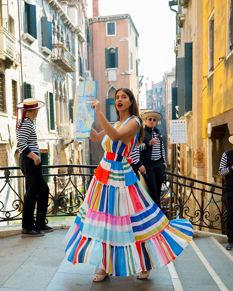 Igrid Dress (Multi Stripes)