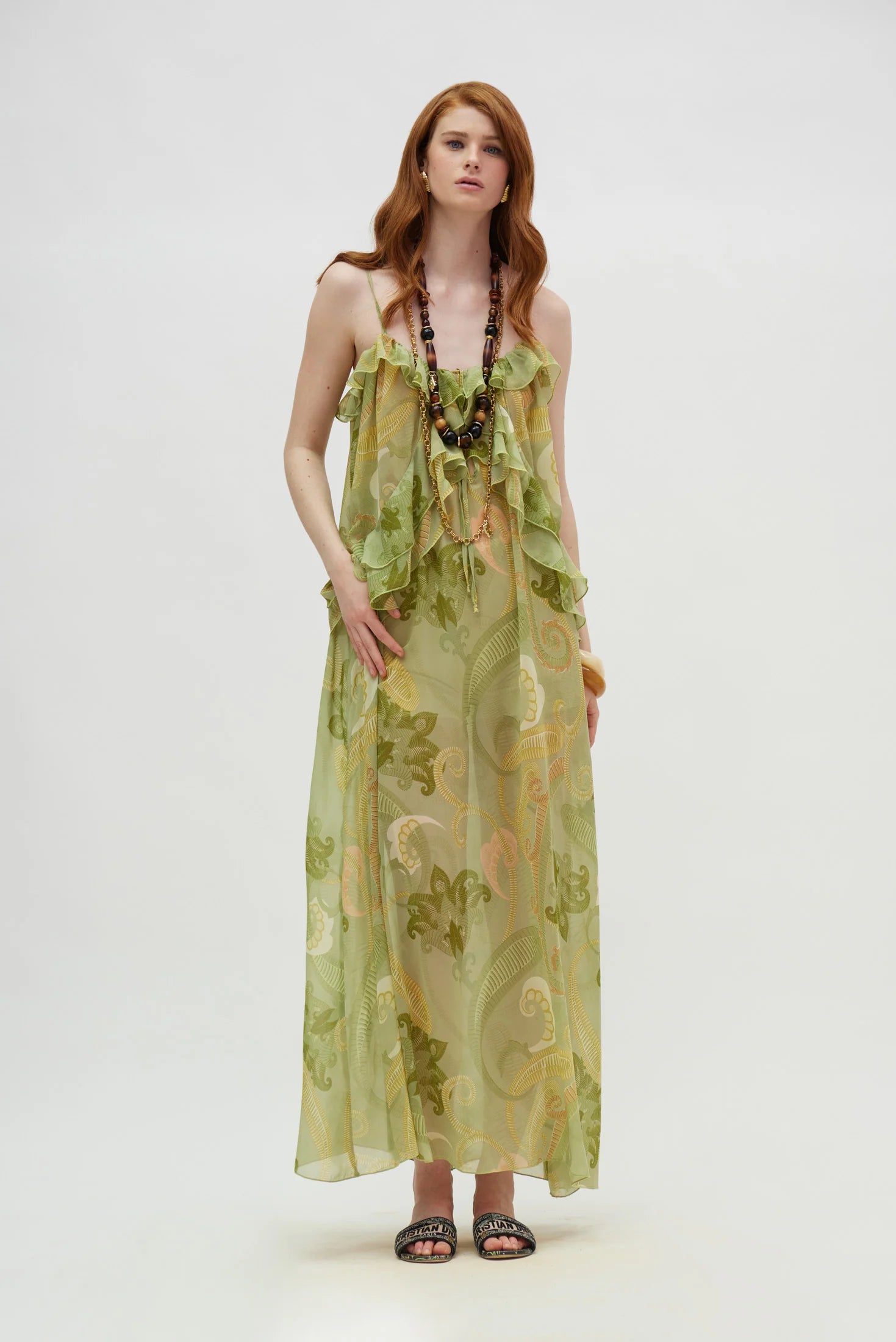 Rose Dress (Gold green)