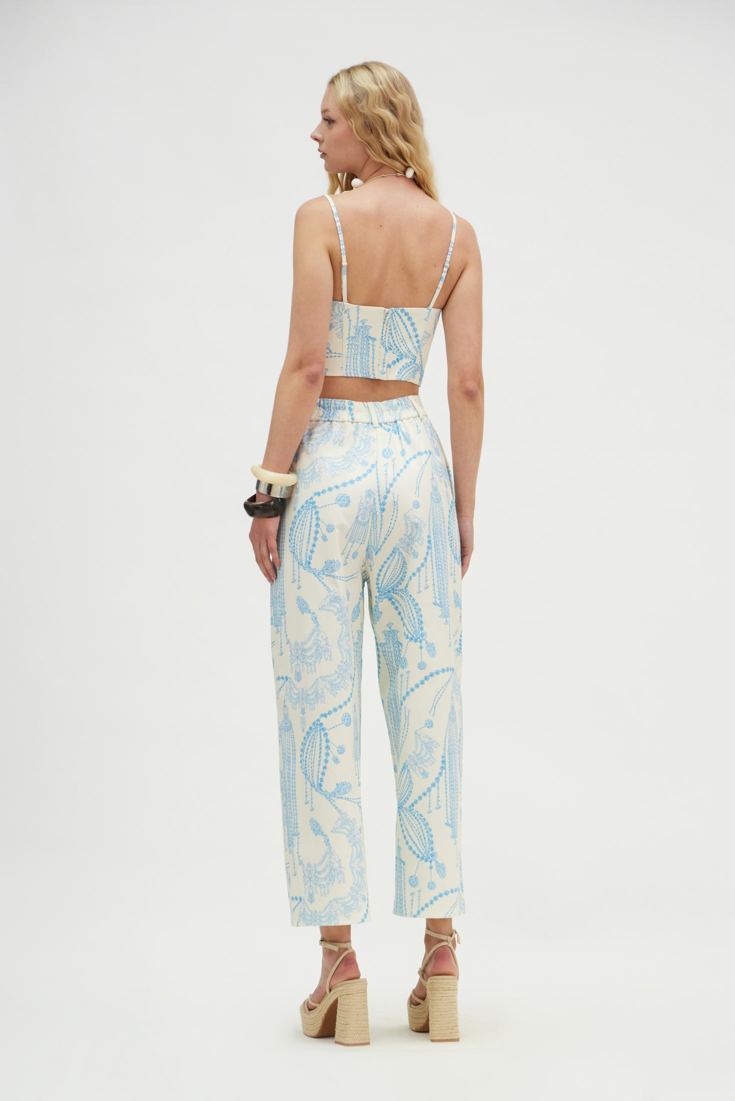 Ava Pants (White blue)