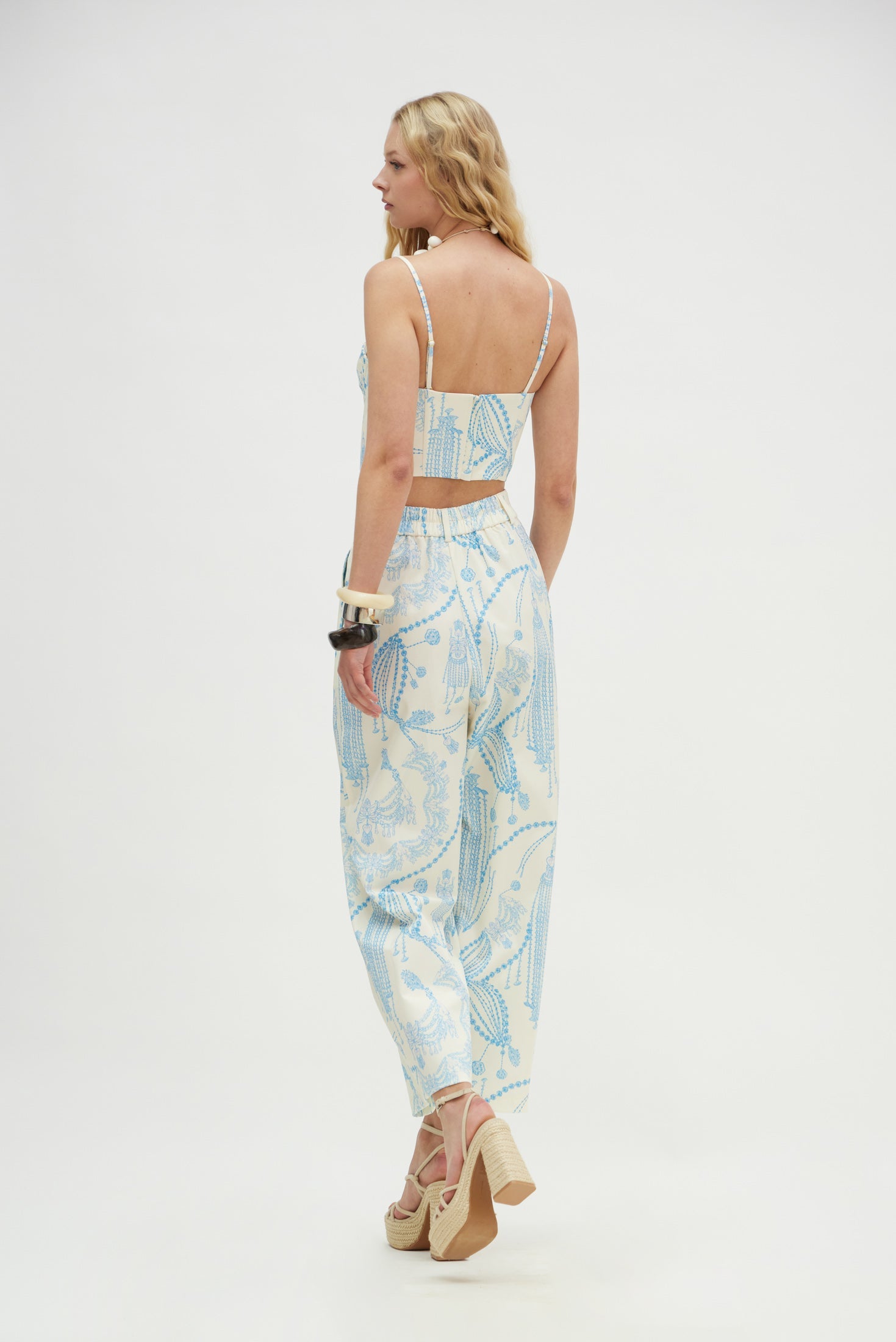 Ava Pants (White blue)