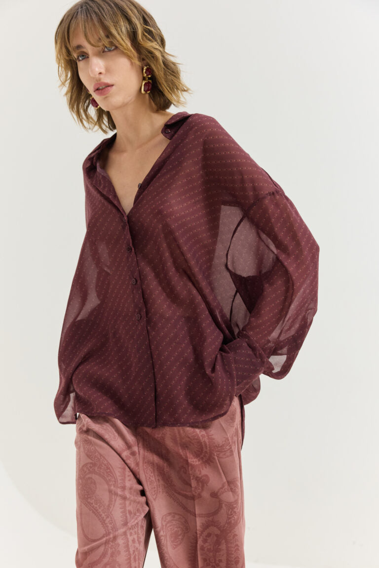 Heather Shirt (old Tie Bordeaux)