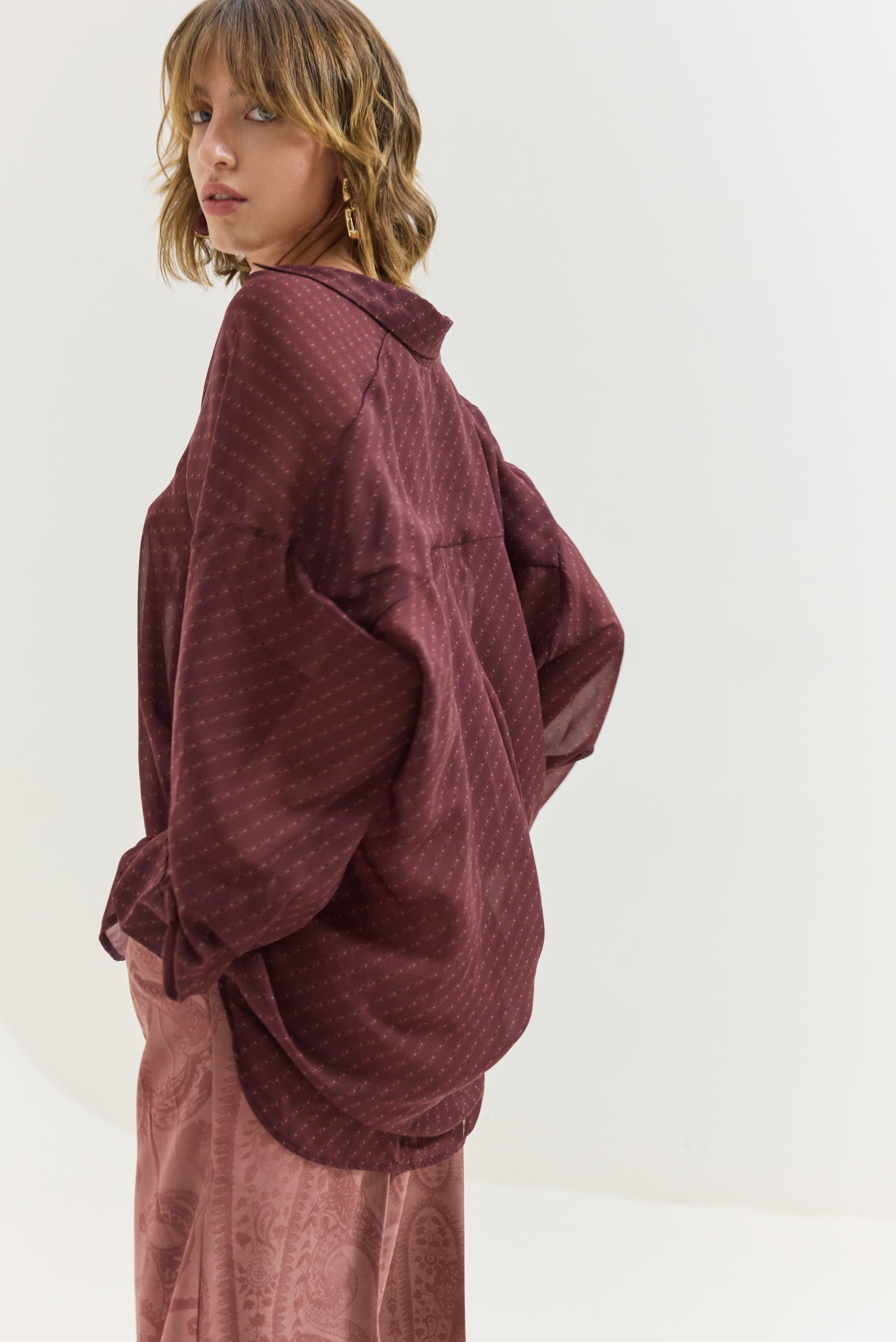 Heather Shirt (old Tie Bordeaux)