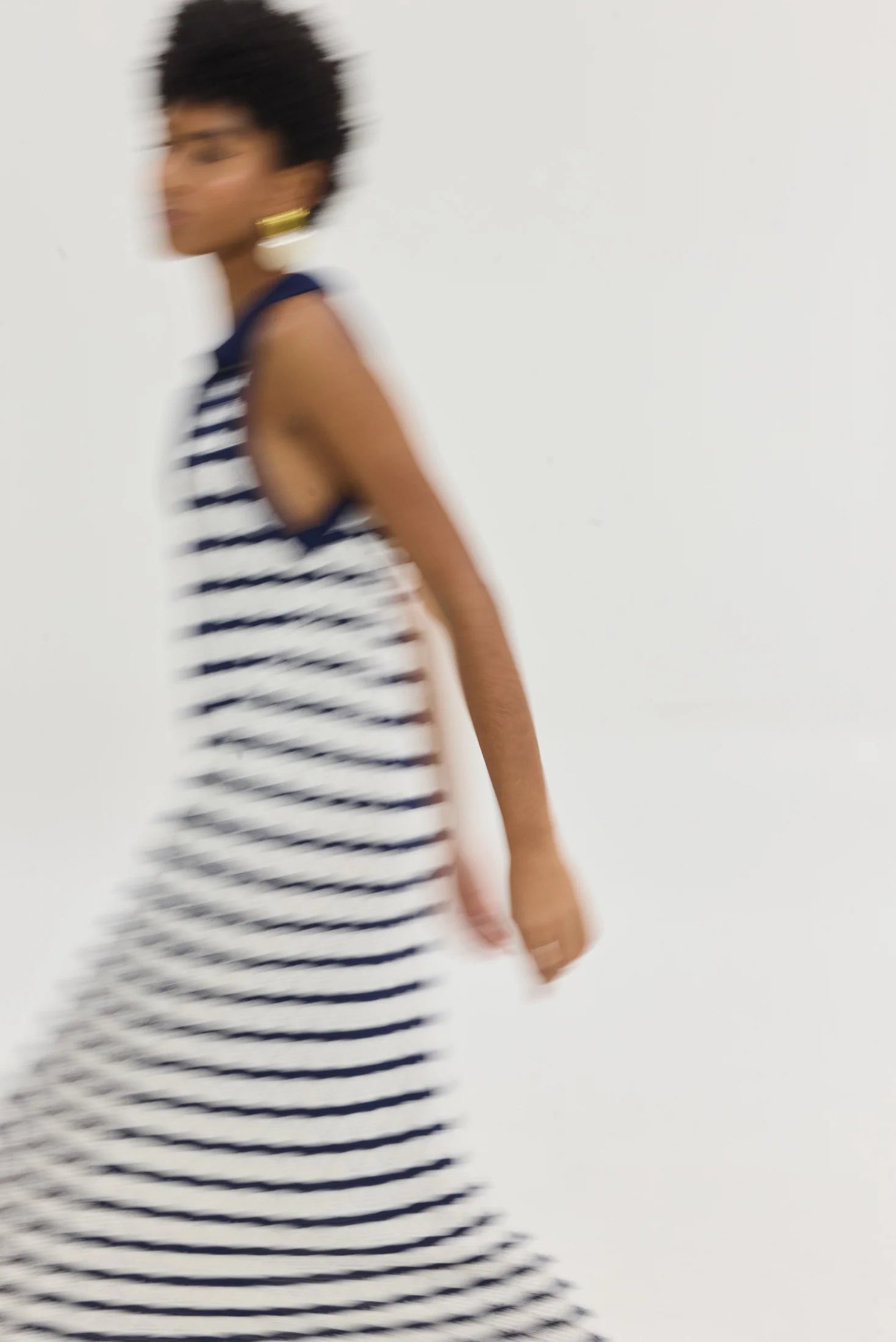 Eryn Dress (Blue White Stripes)