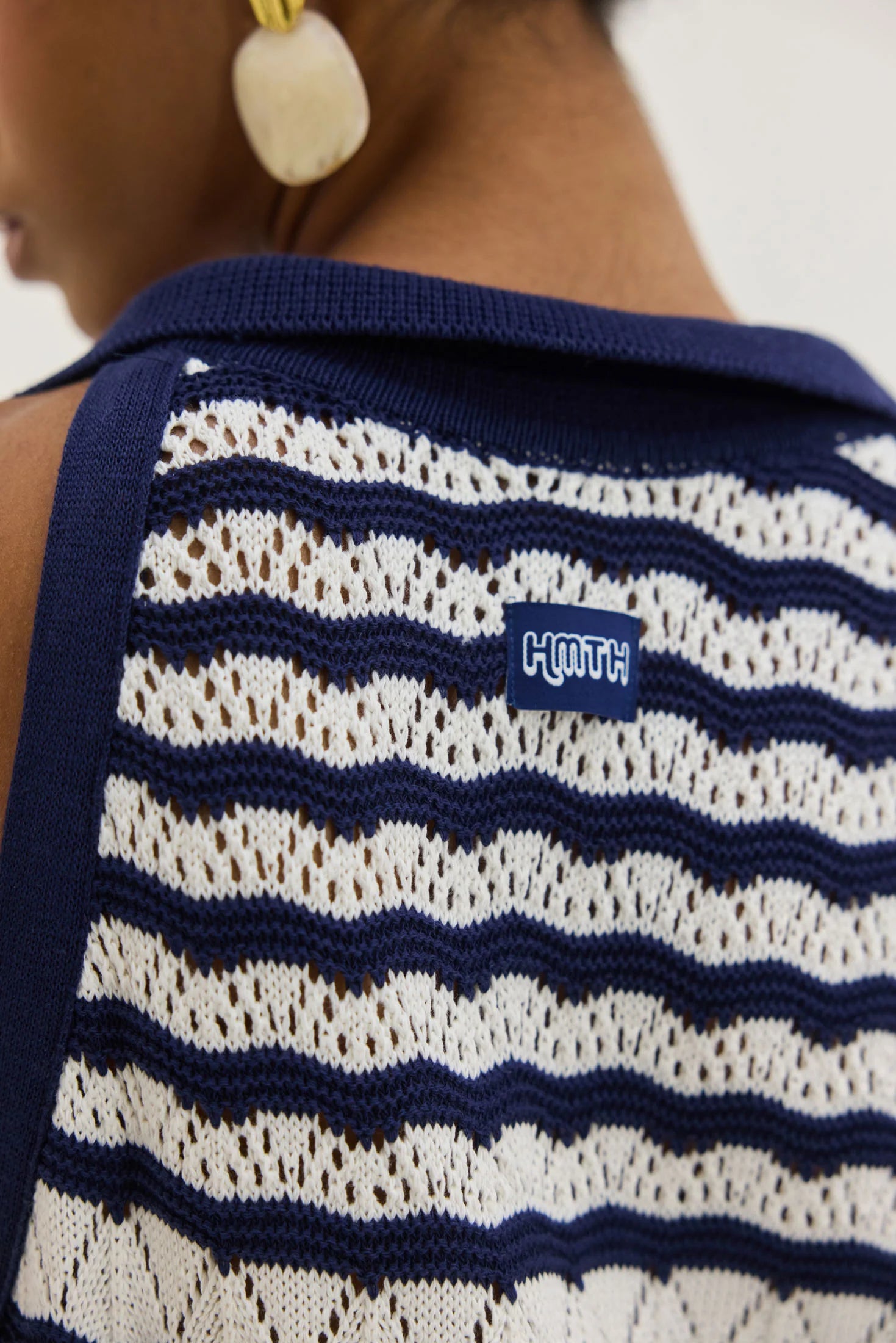 Eryn Dress (Blue White Stripes)