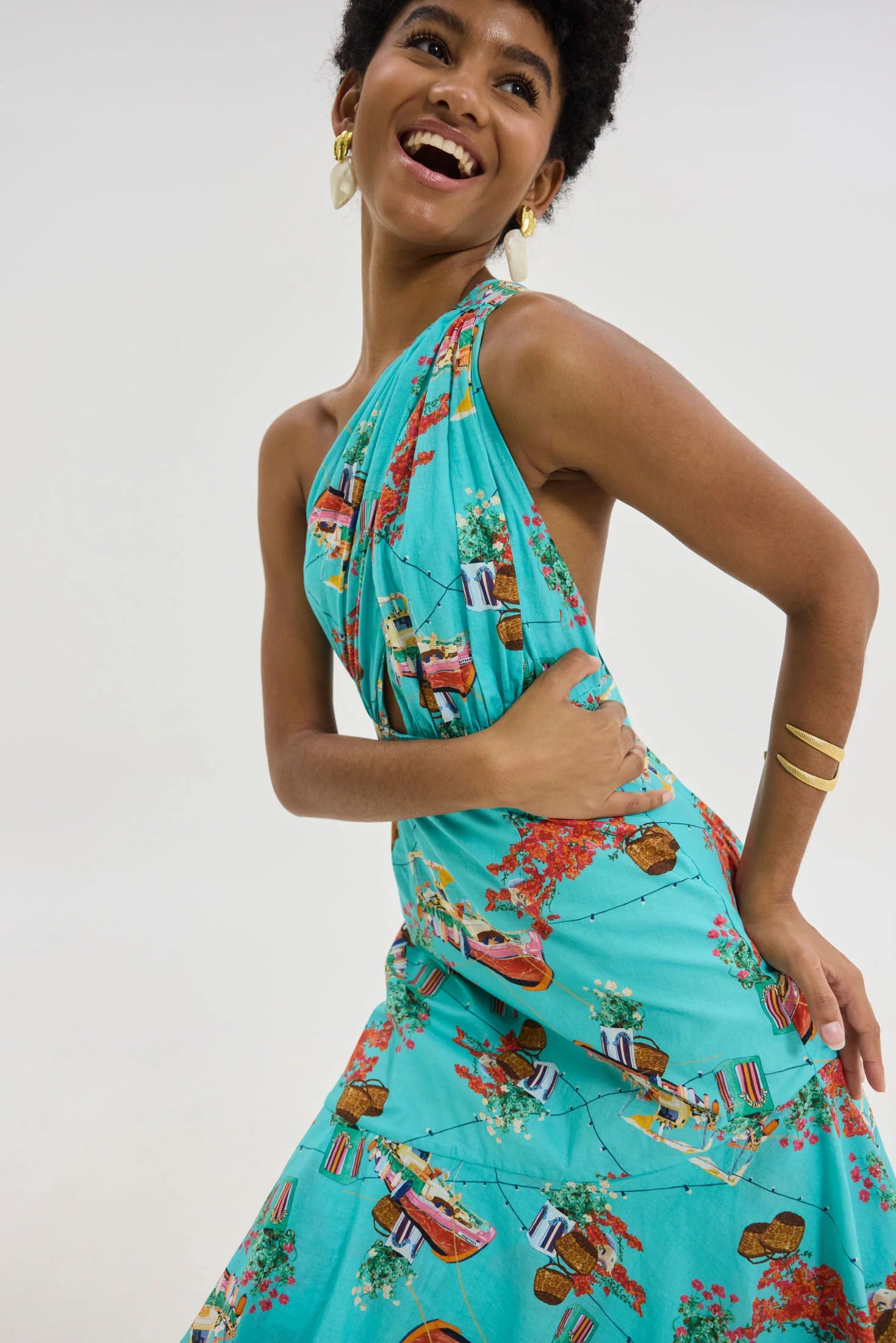 Samer Dress (Aqua)