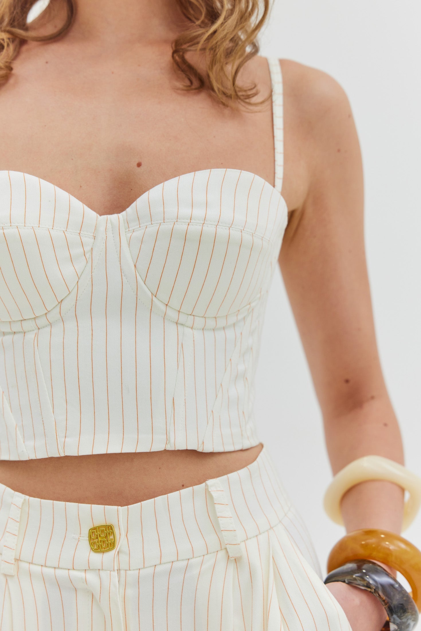 Charis Top (Orange Stripes)