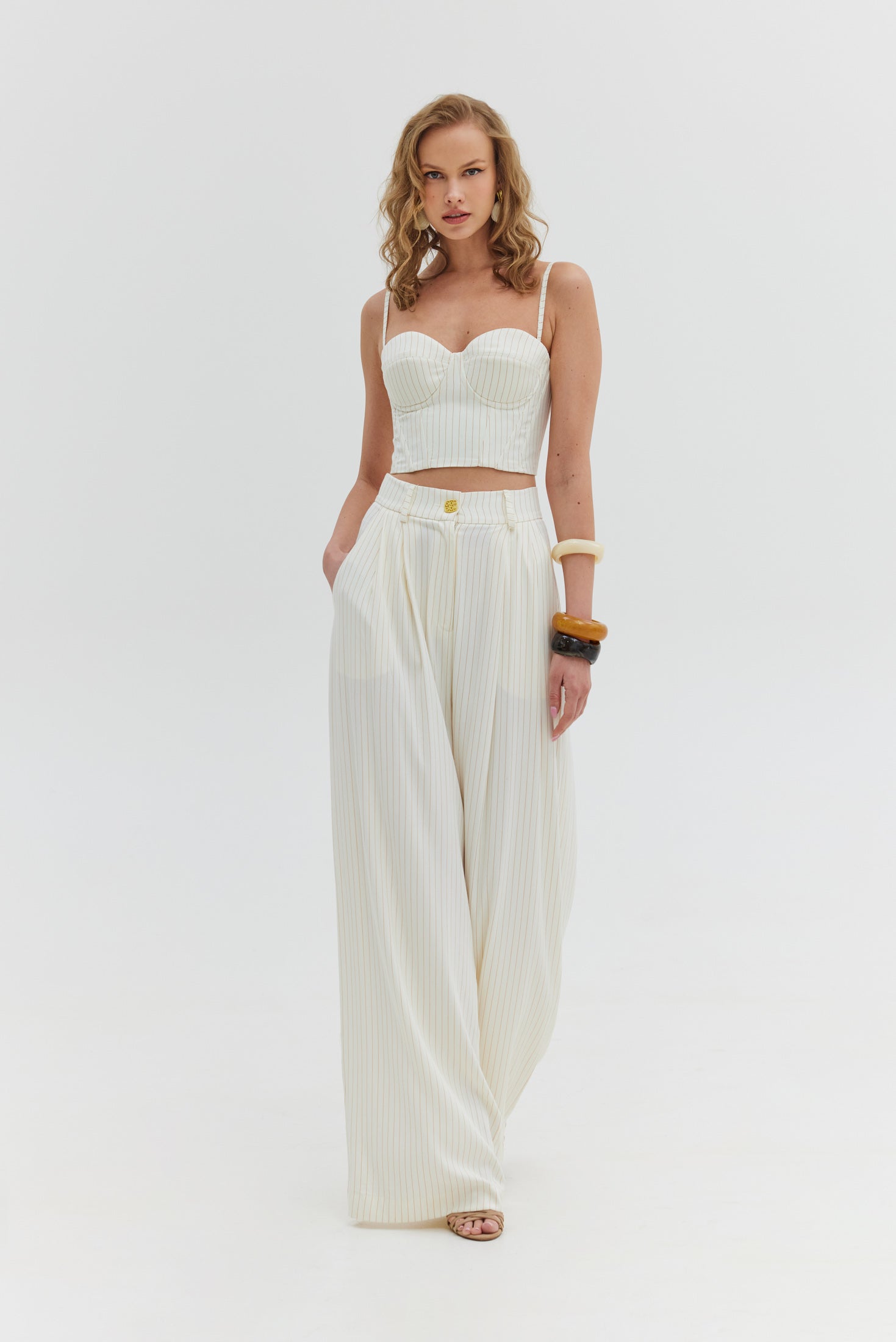 Charis Top (Orange Stripes)