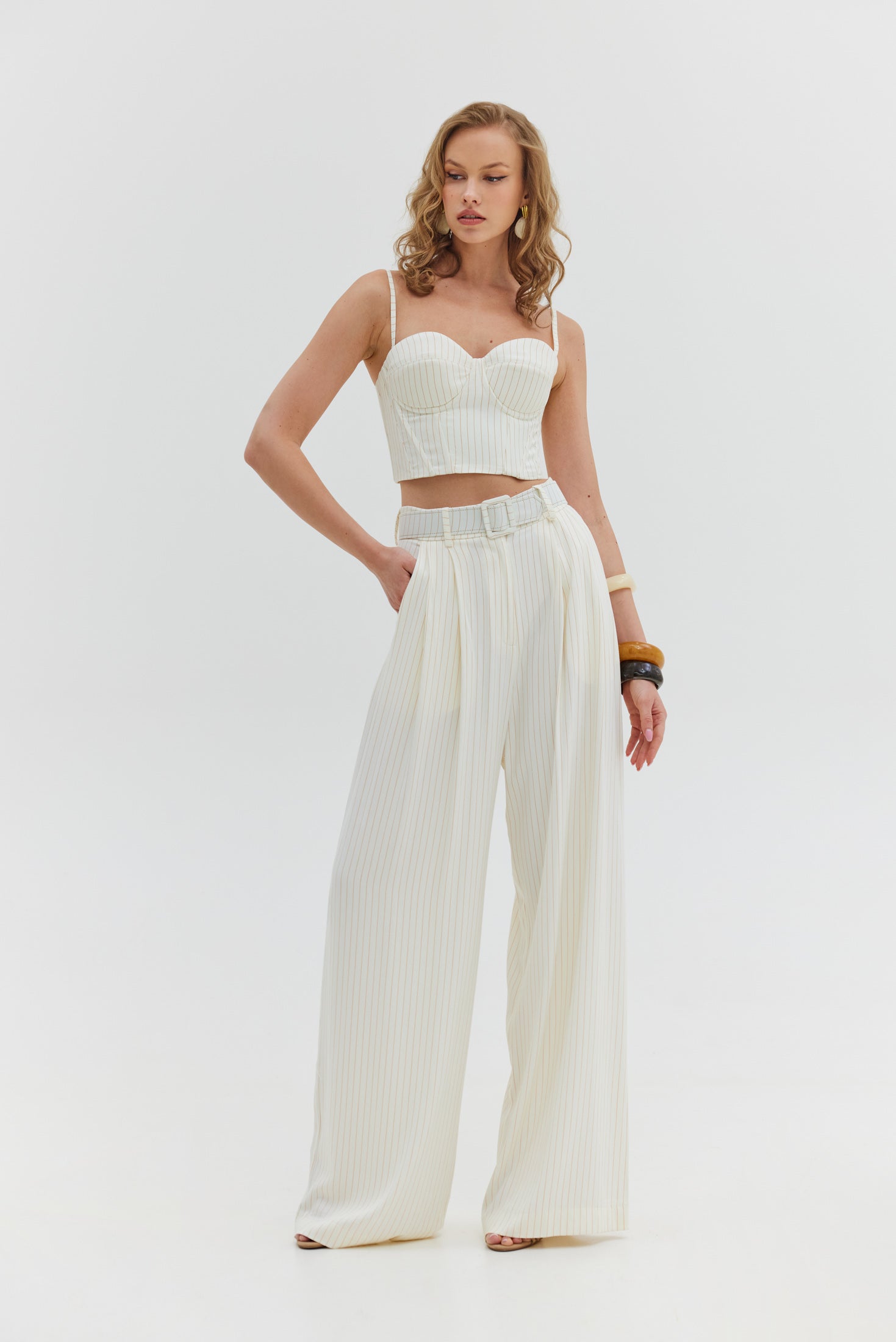 Charis Top (Orange Stripes)