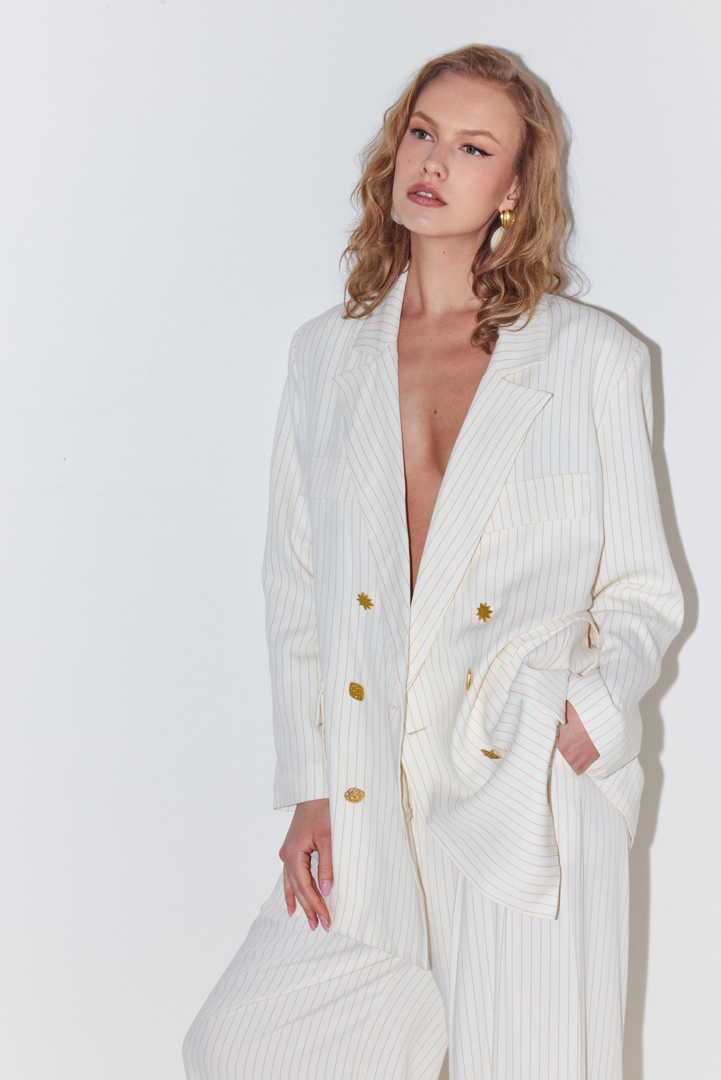 Martha Pants (Orange Stripes)