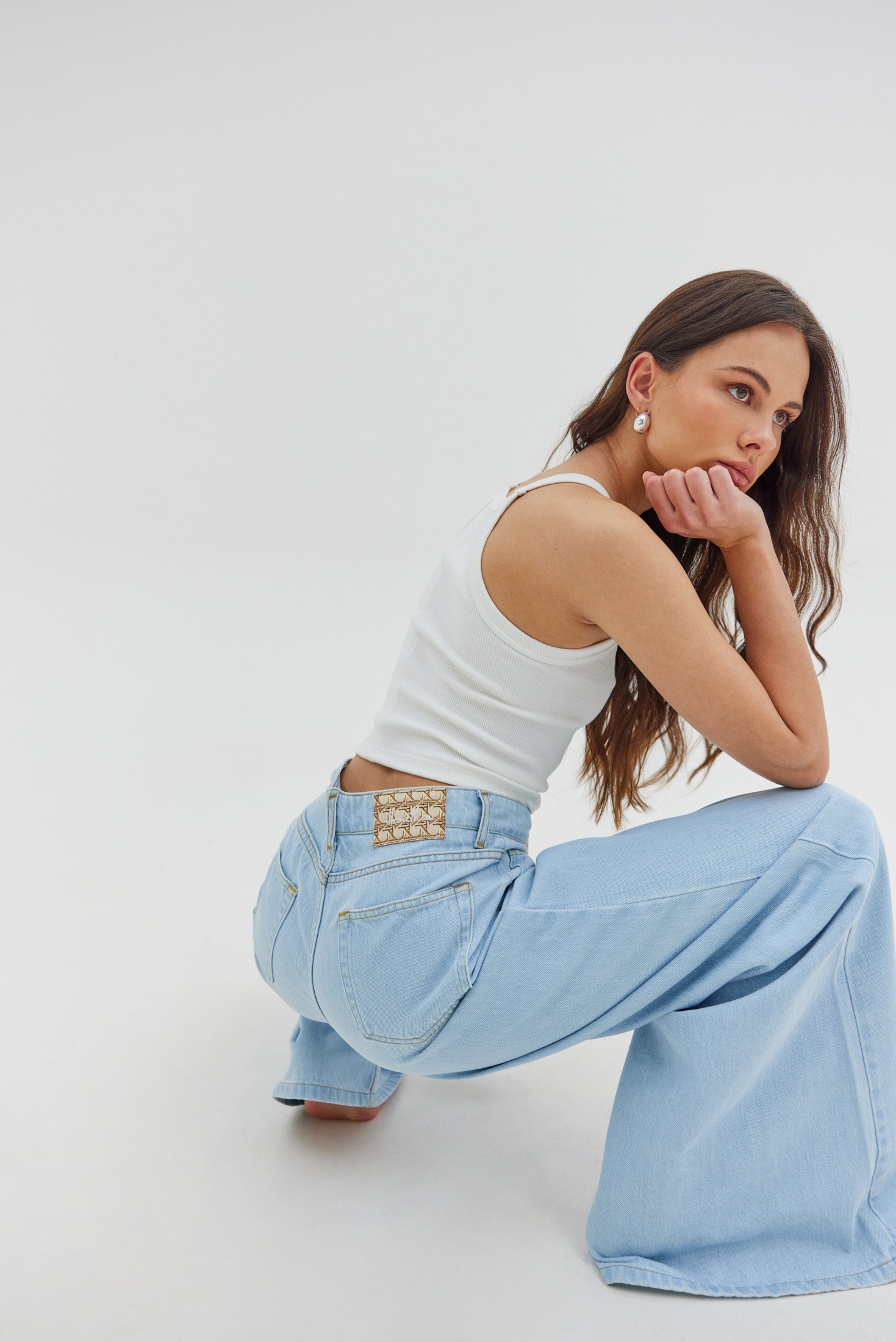 Salem Denim Pants (Extra light blue wash)