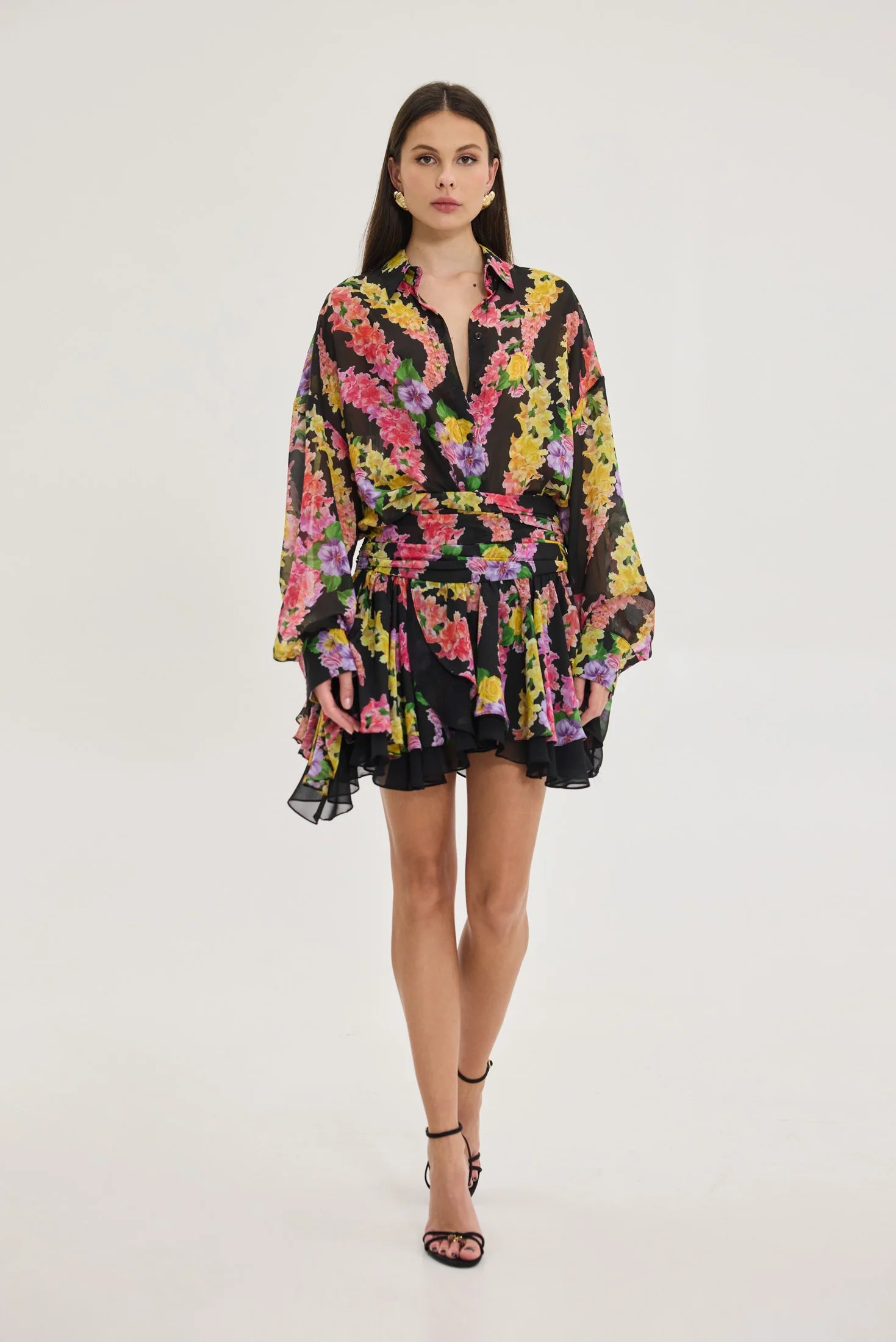 Heather Shirt (Dragon Flower Black)