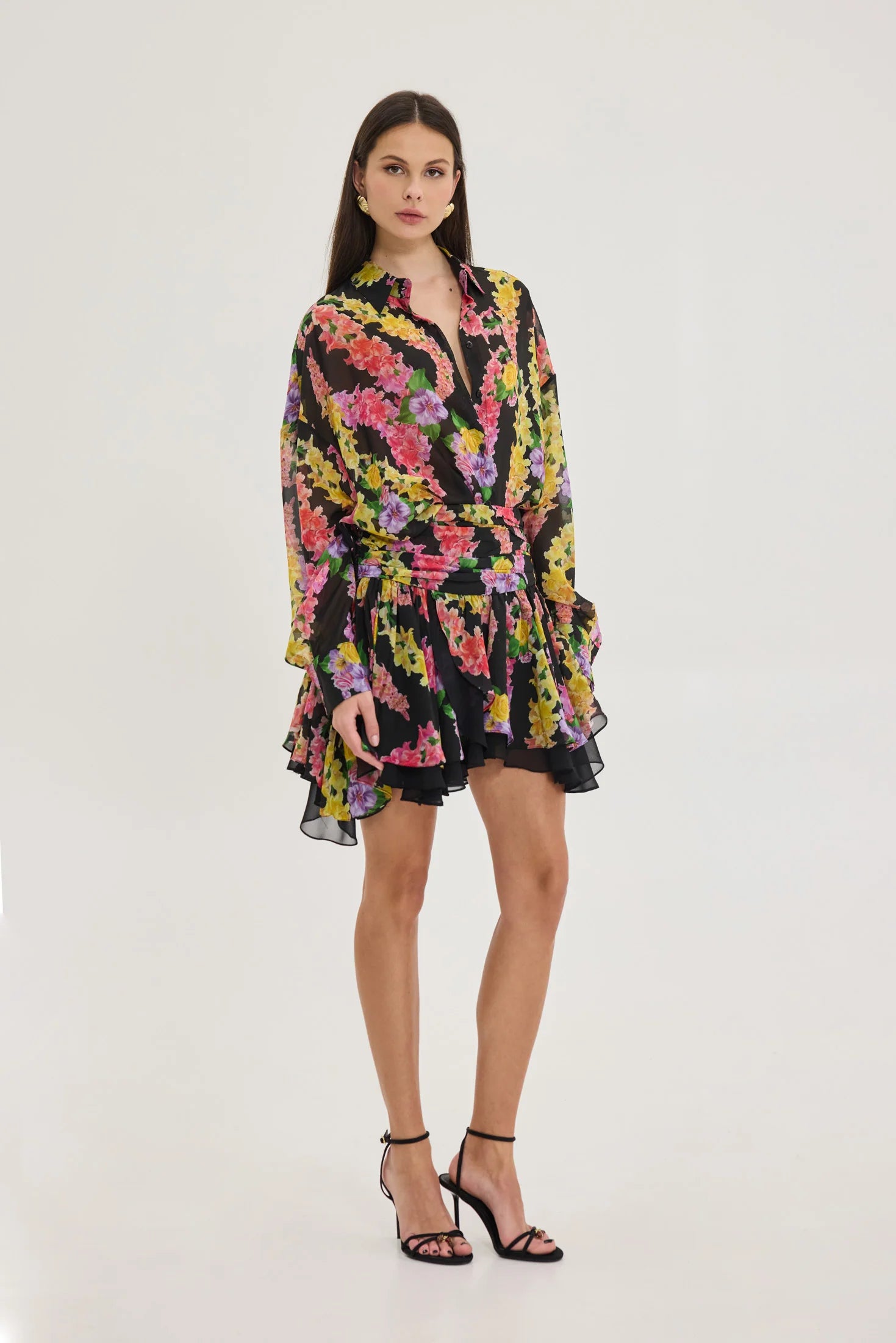 Heather Shirt (Dragon Flower Black)
