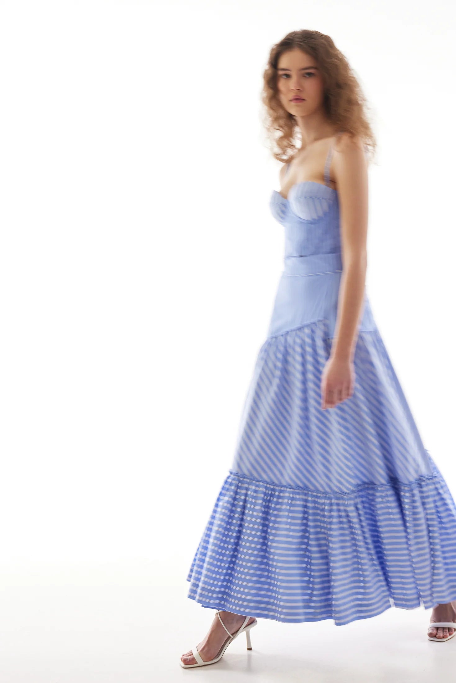 Clarie Skirt (Blue Stripes)