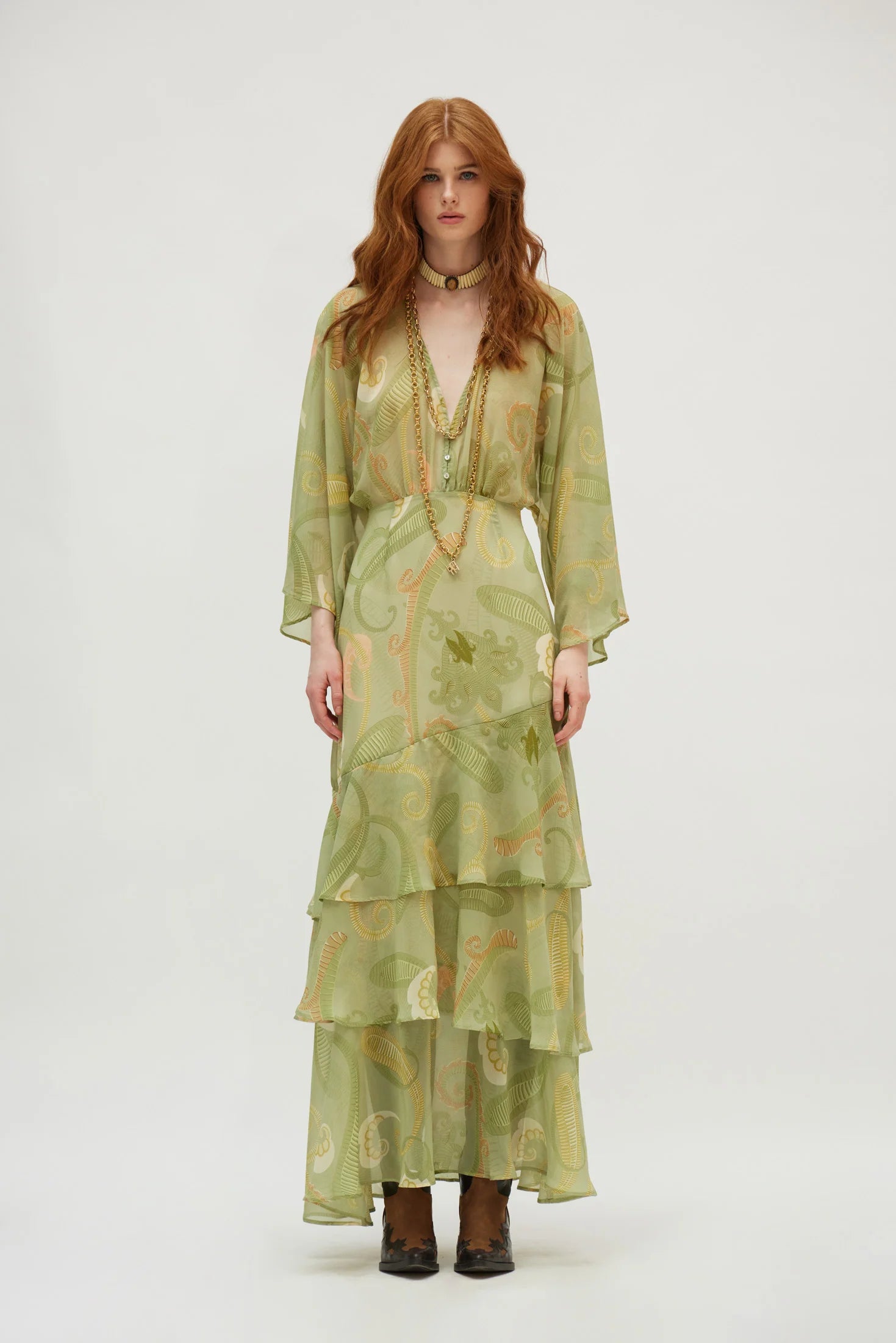 Bari Dress (Gold green)