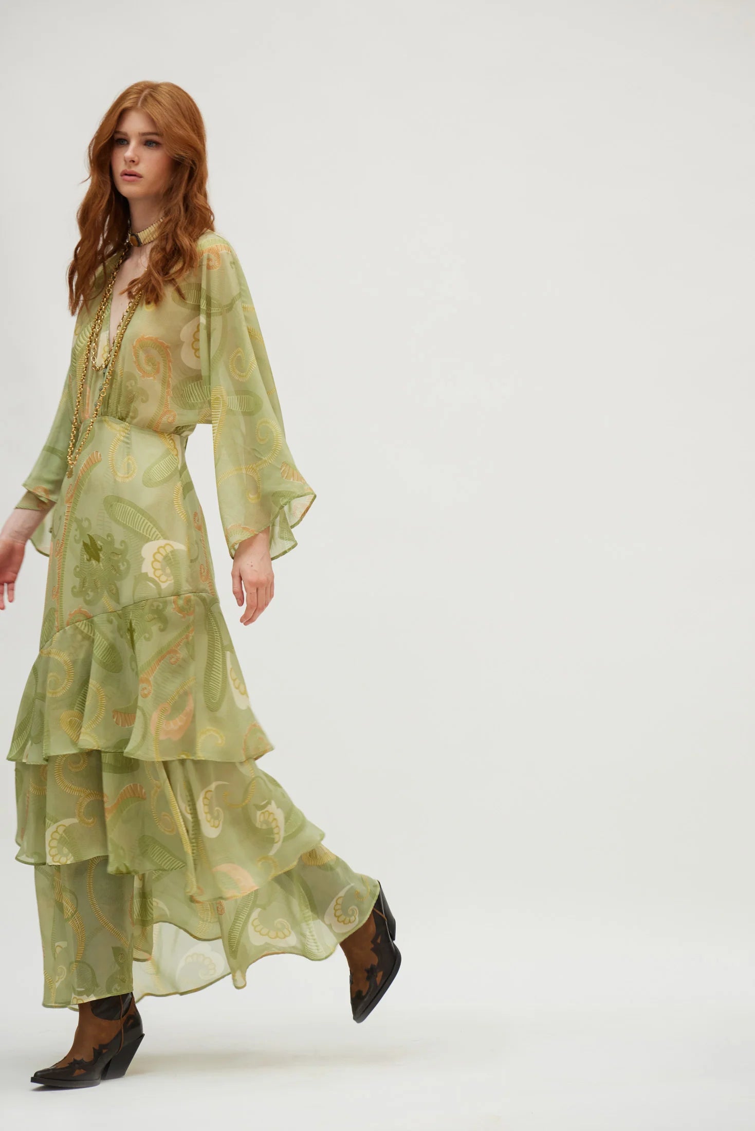 Bari Dress (Gold green)