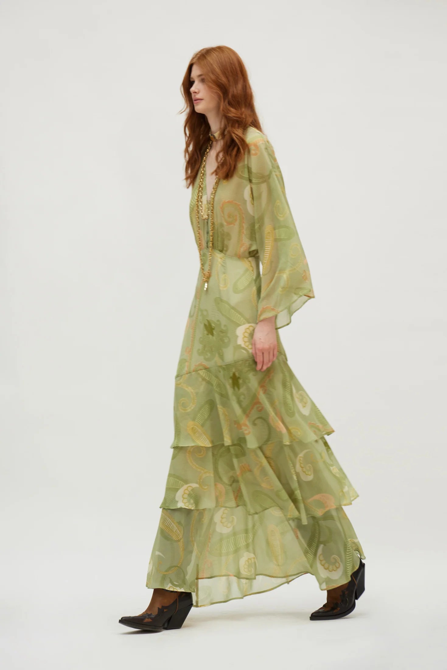 Bari Dress (Gold green)