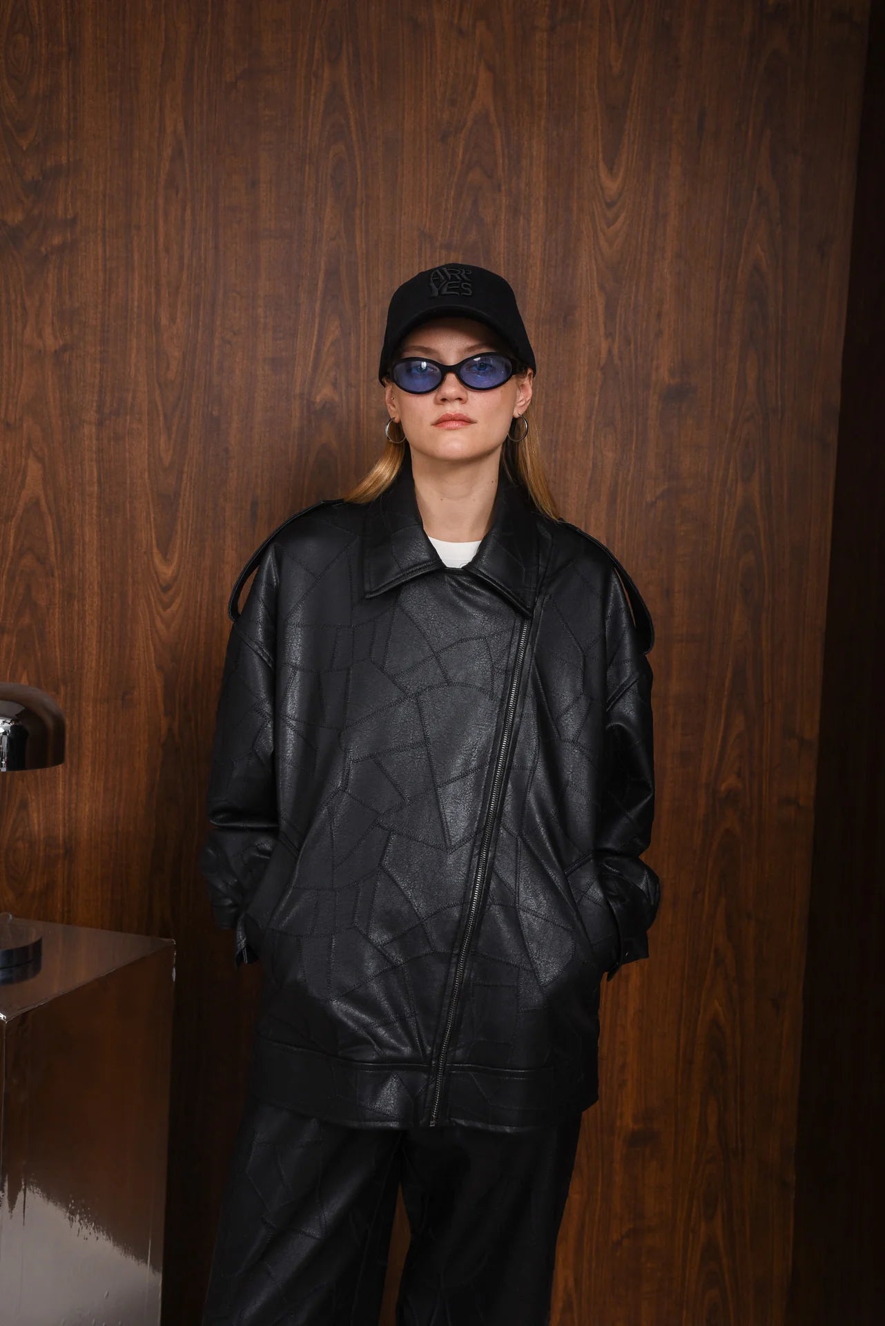 IDENTITY FAUX LEATHER JACKET