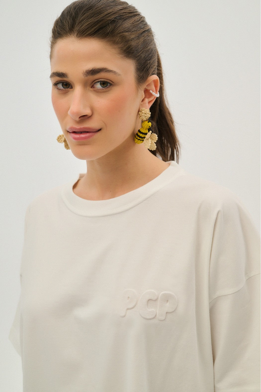 WOMAN T-SHIRT BUBBLE WHITE