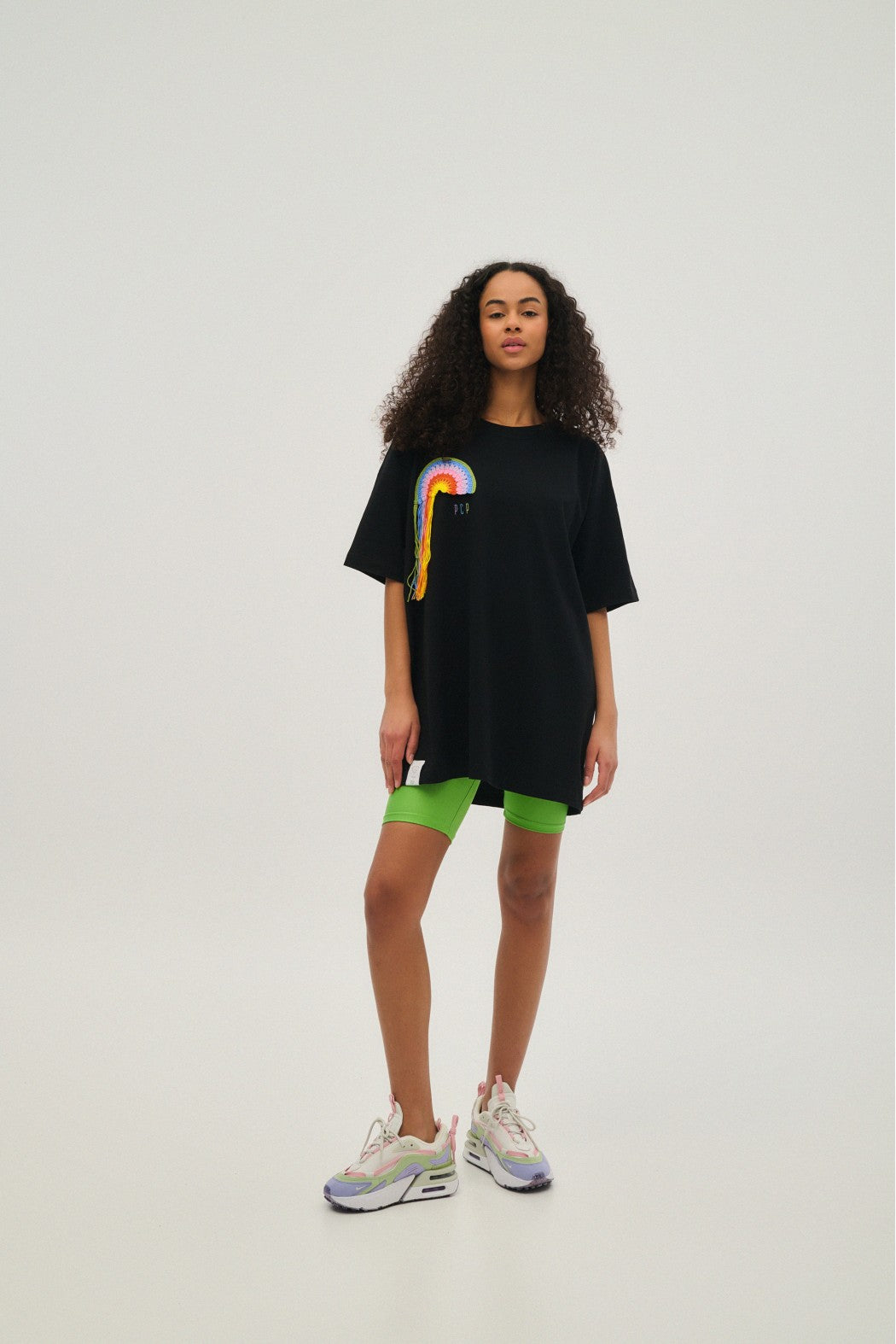 WOMAN T-SHIRT WITH EMBROIDERY - RAINBOW