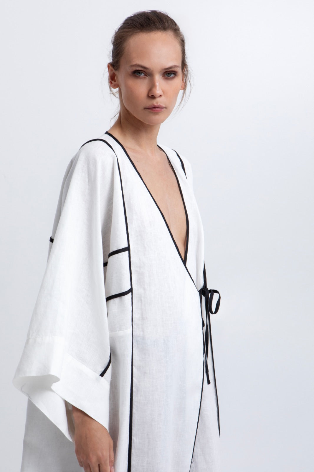 Kimono Long Suzani (White/Black) 2186059