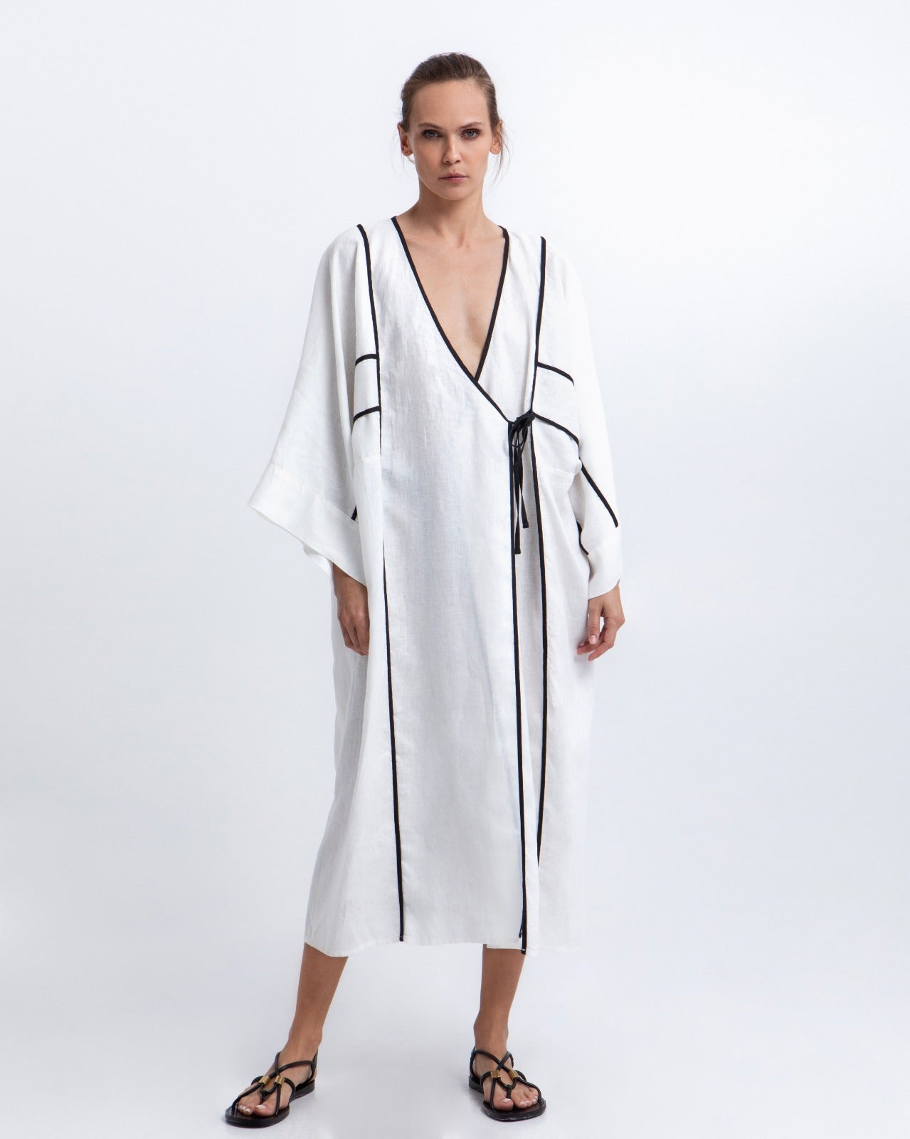 Kimono Long Suzani (White/Black) 2186059