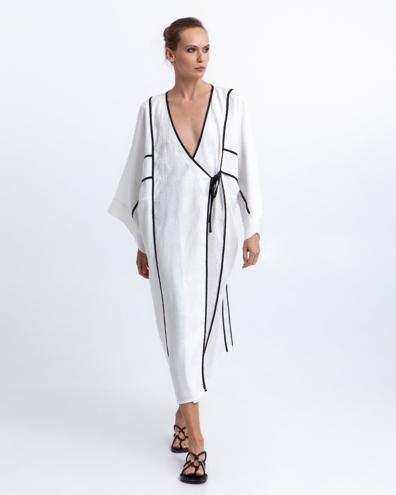 Kimono Long Suzani (White/Black) 2186059