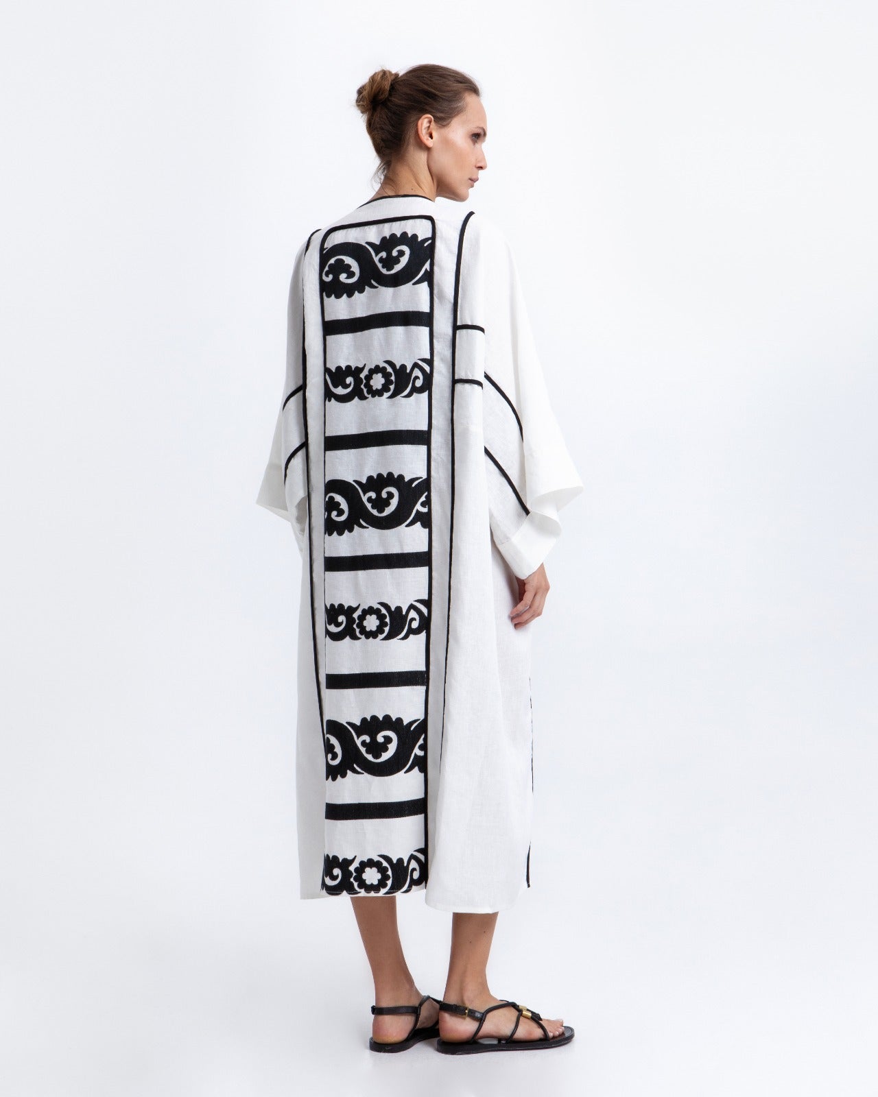 Kimono Long Suzani (White/Black) 2186059