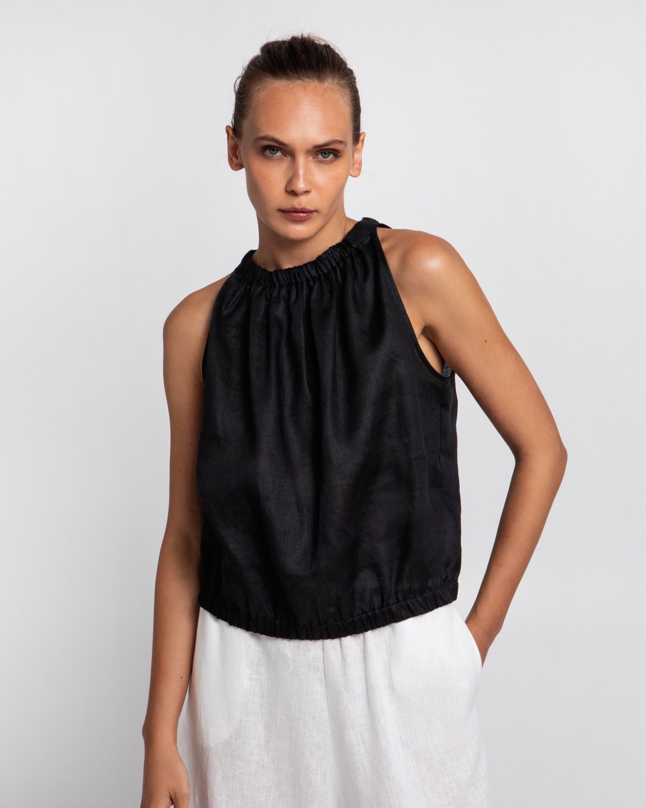 TOP SLEEVELESS ELASTIC GATHERINGS 1004072