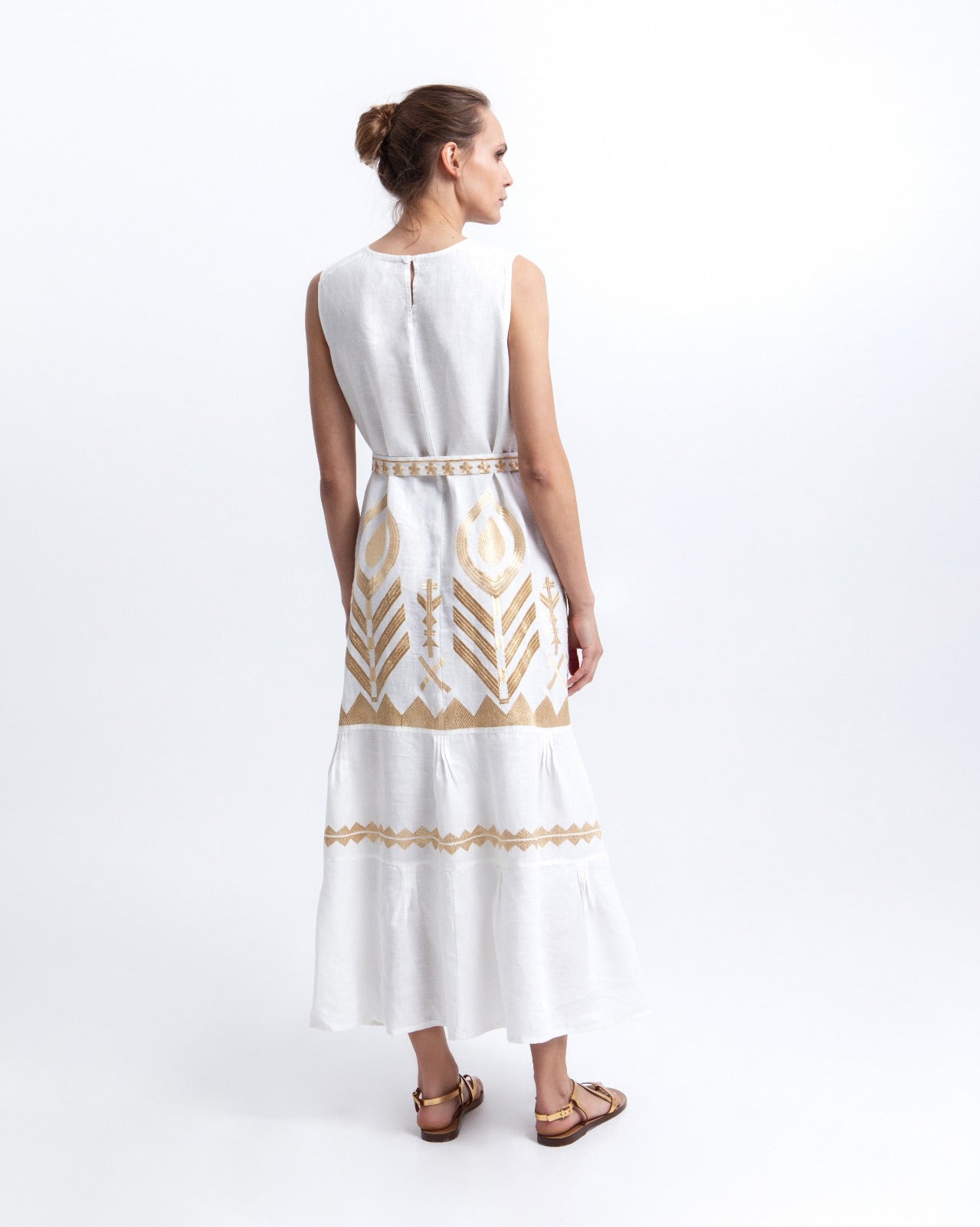DRESS MAXI FEATHER SLEEVELESS BELT 2133168