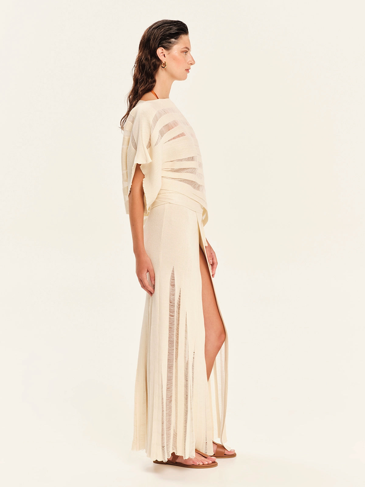 Knit oversized asymmetrical top – Magic Sunsets  S26201