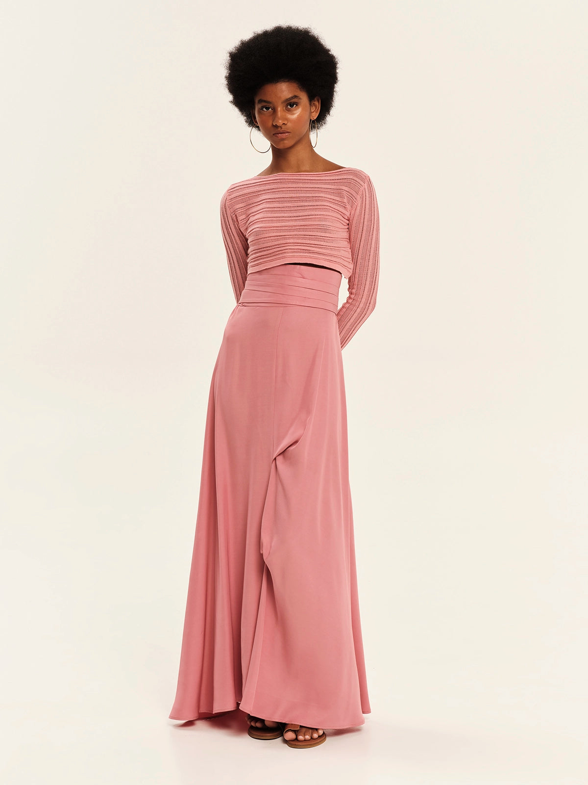 Knitted Longsleeve Crop Top – Archetypes Ecru S26223