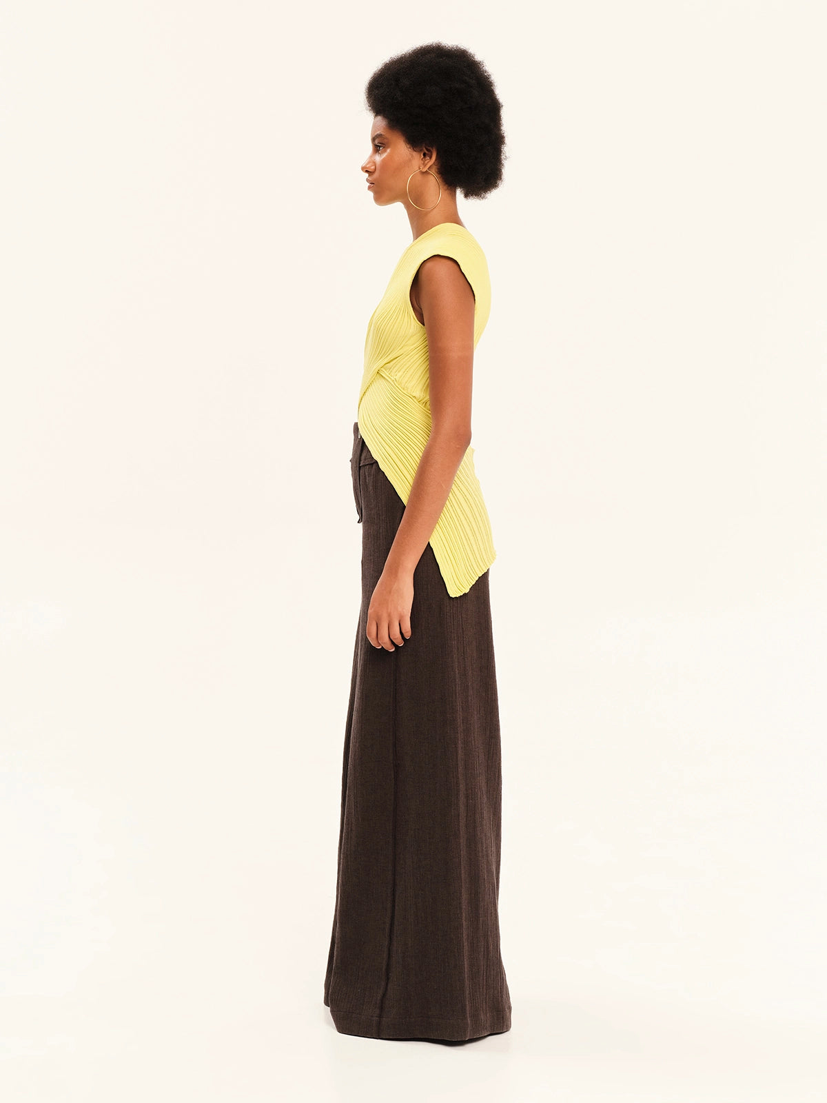 Knit Crossed Top – Seashells Black S26239