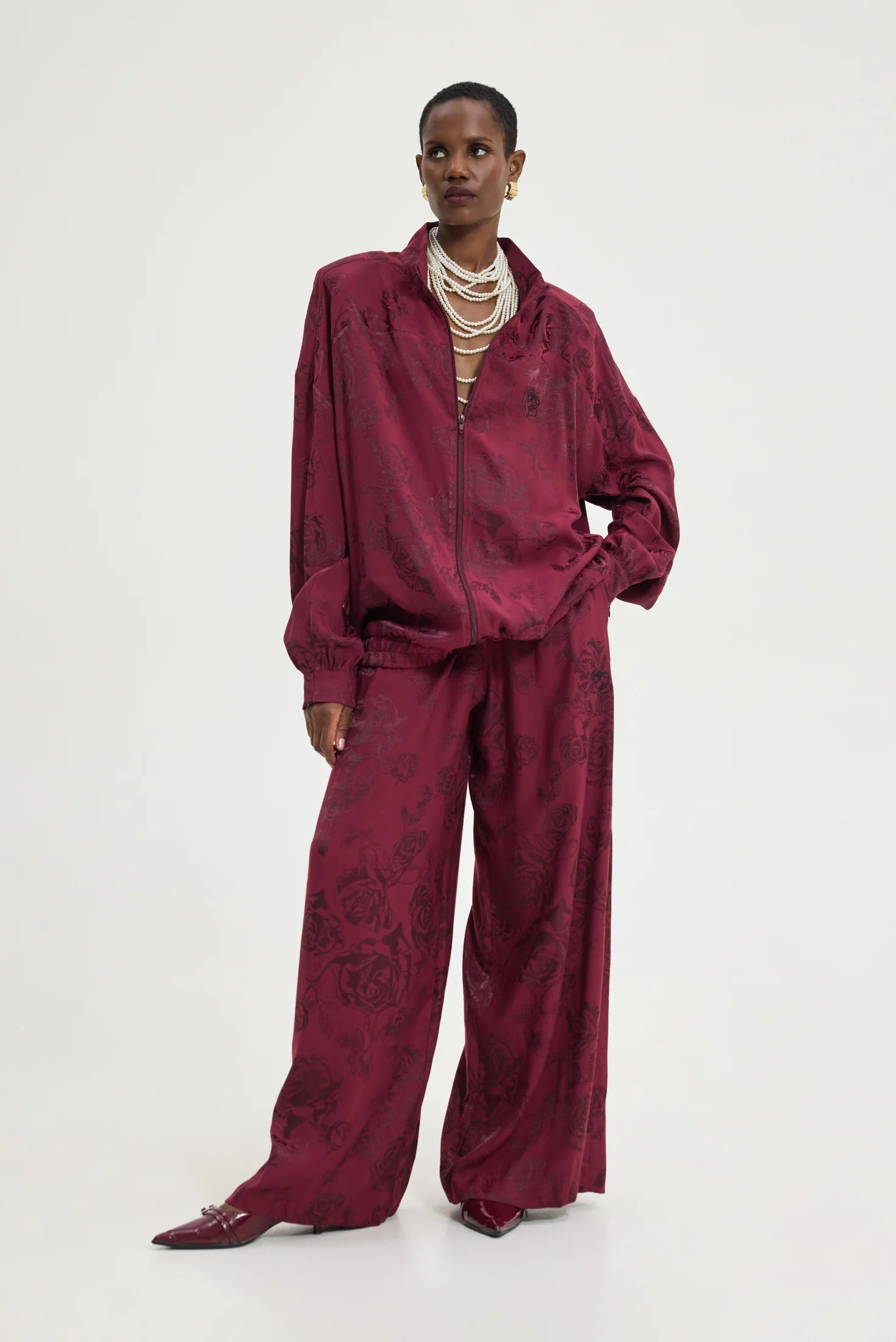 Peacock Pants (Bordeaux)