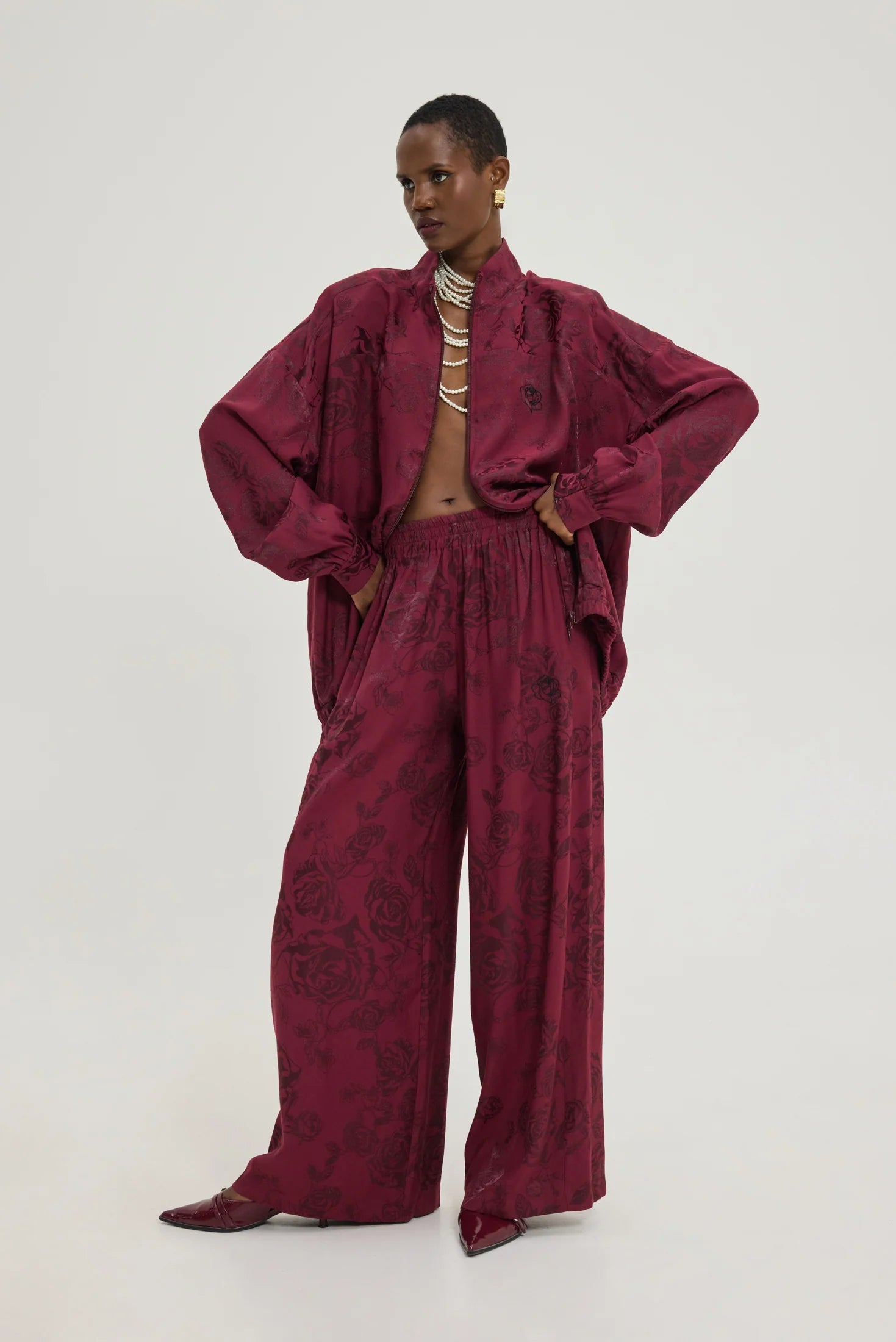 Peacock Pants (Bordeaux)