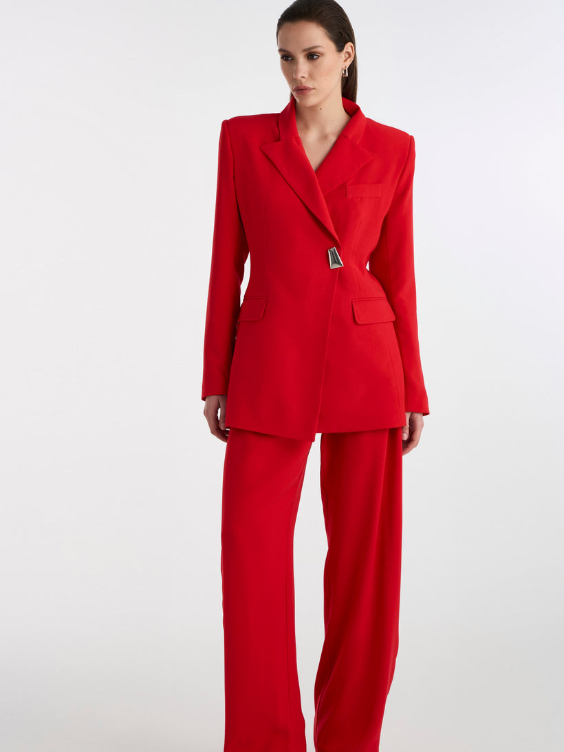 Cross Button Blaze Red