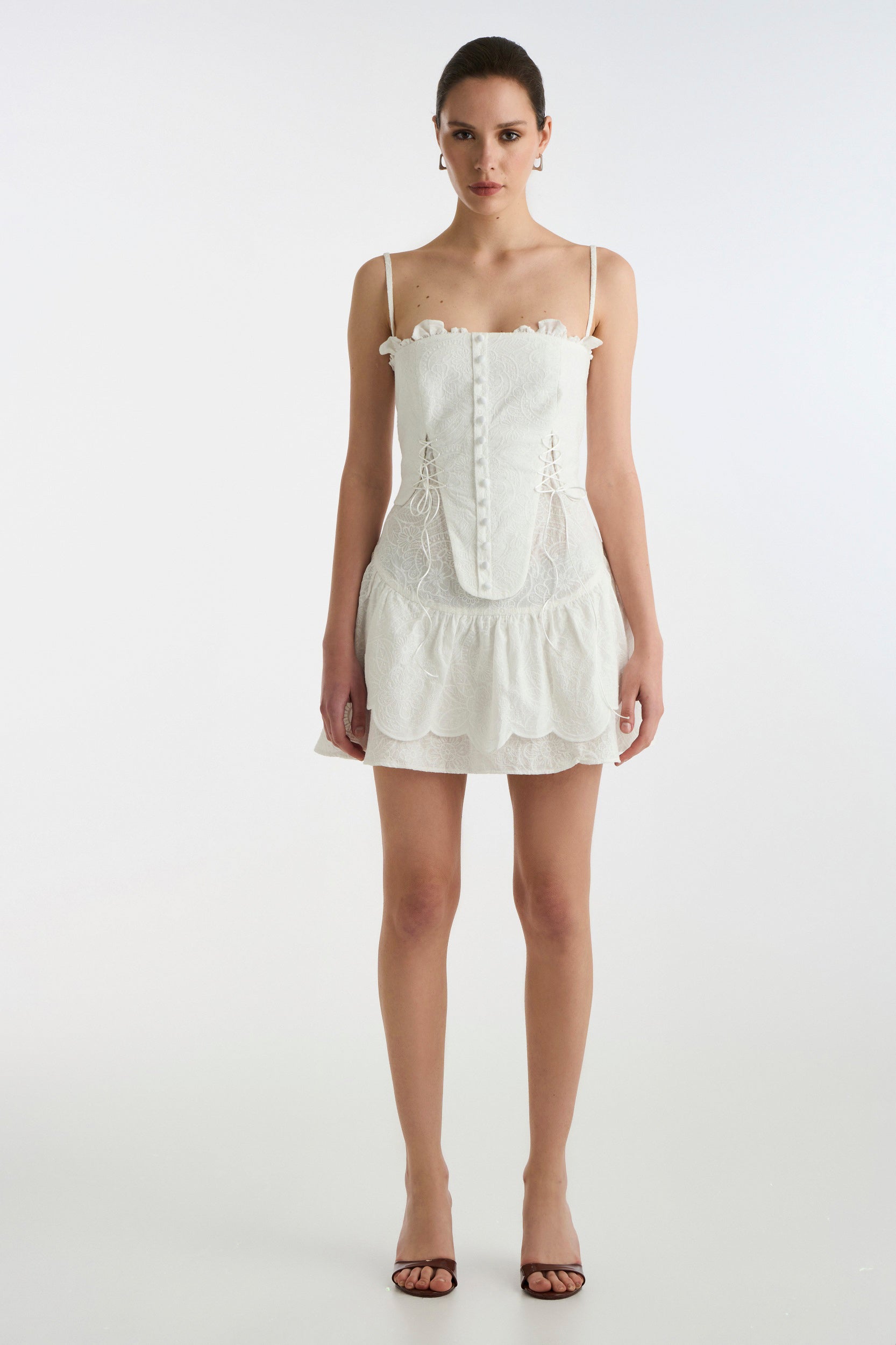 Broderie Black Mini Dress