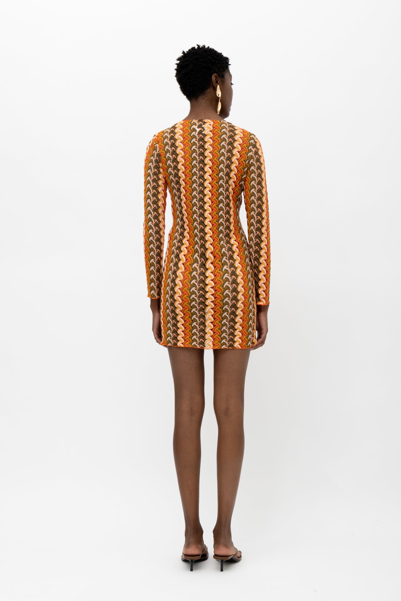 KIMINO ORANGE GREEN DRESS