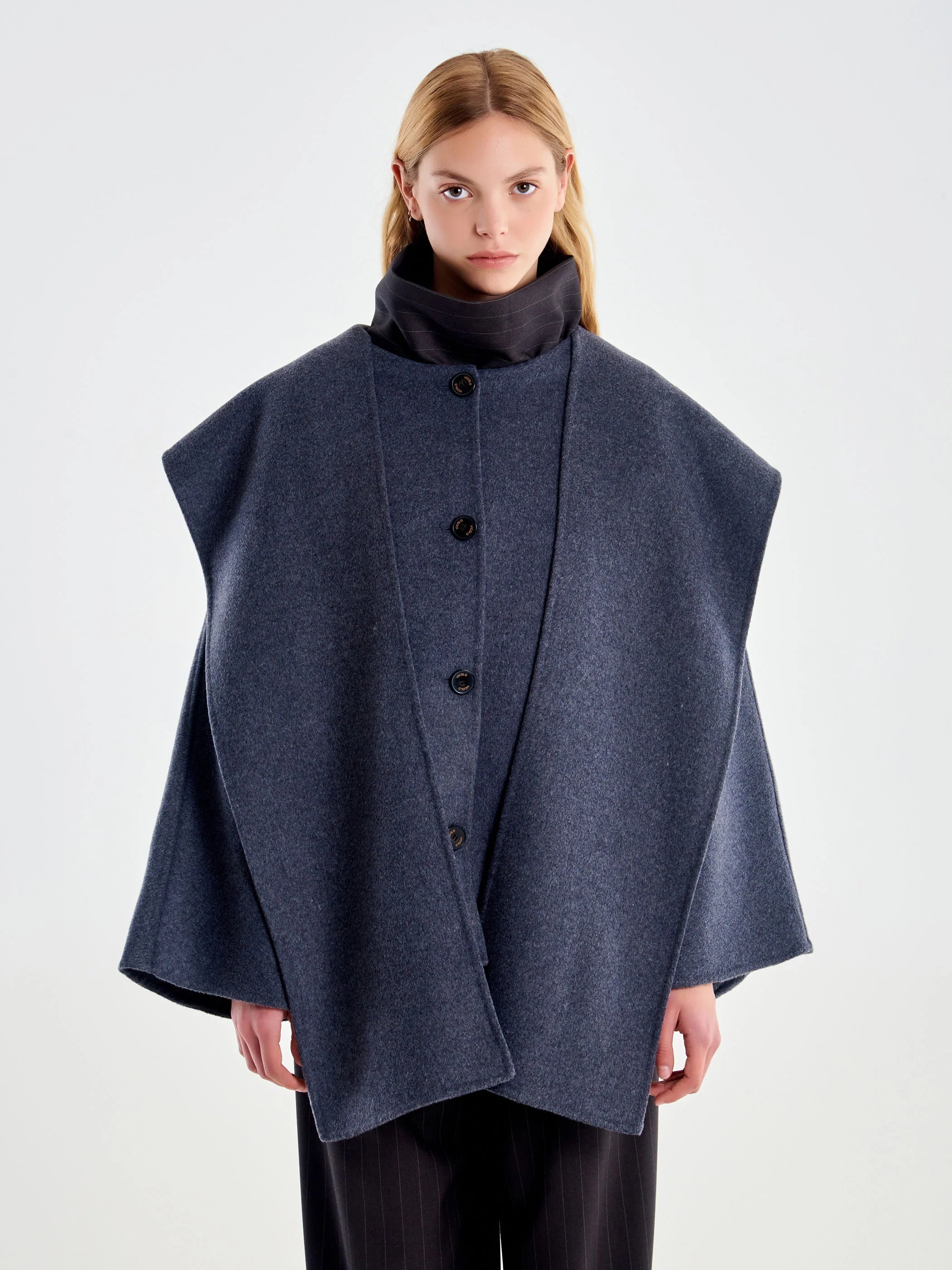TAC0015 Short Coat with Stole