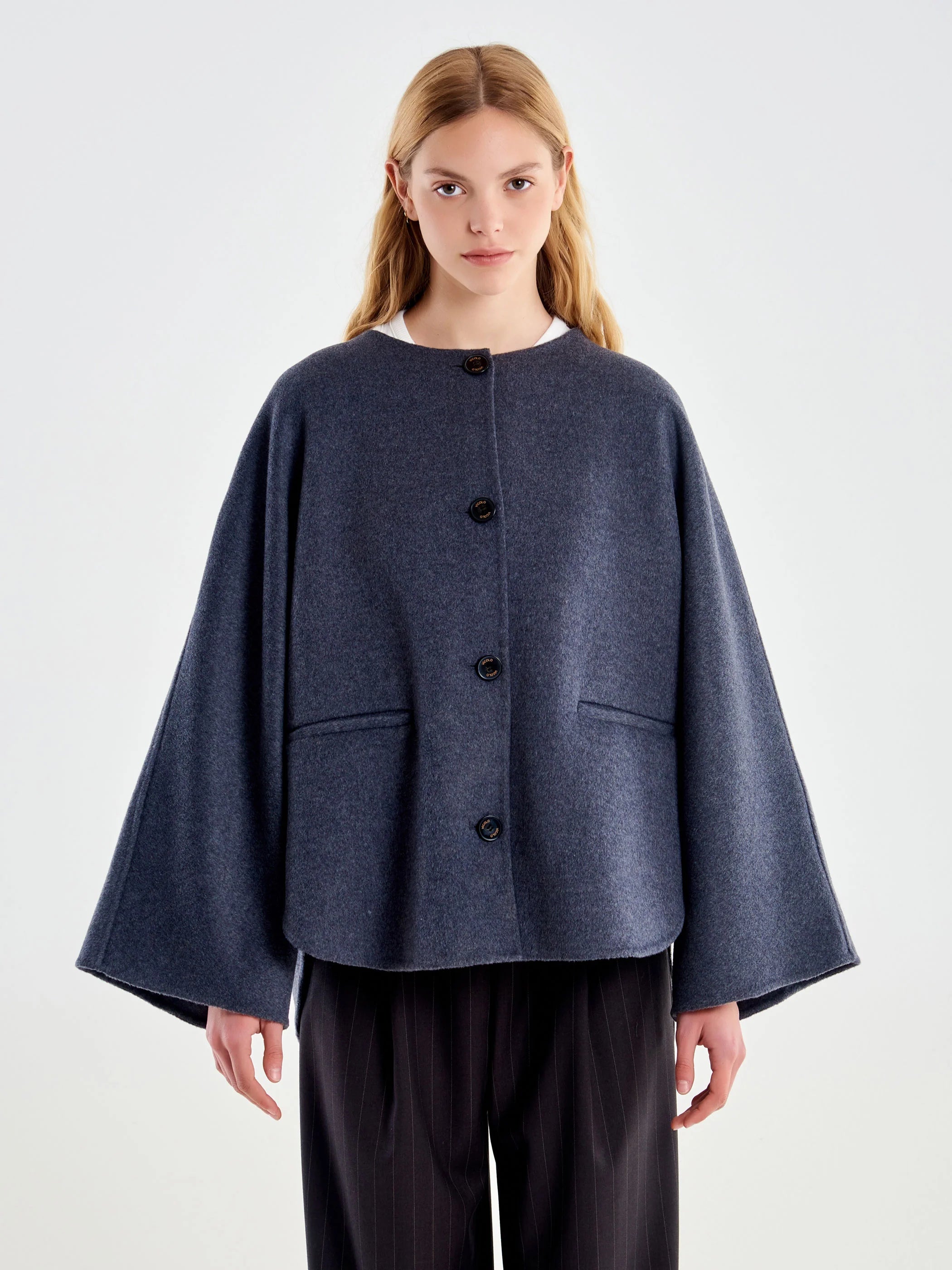 TAC0015 Short Coat with Stole