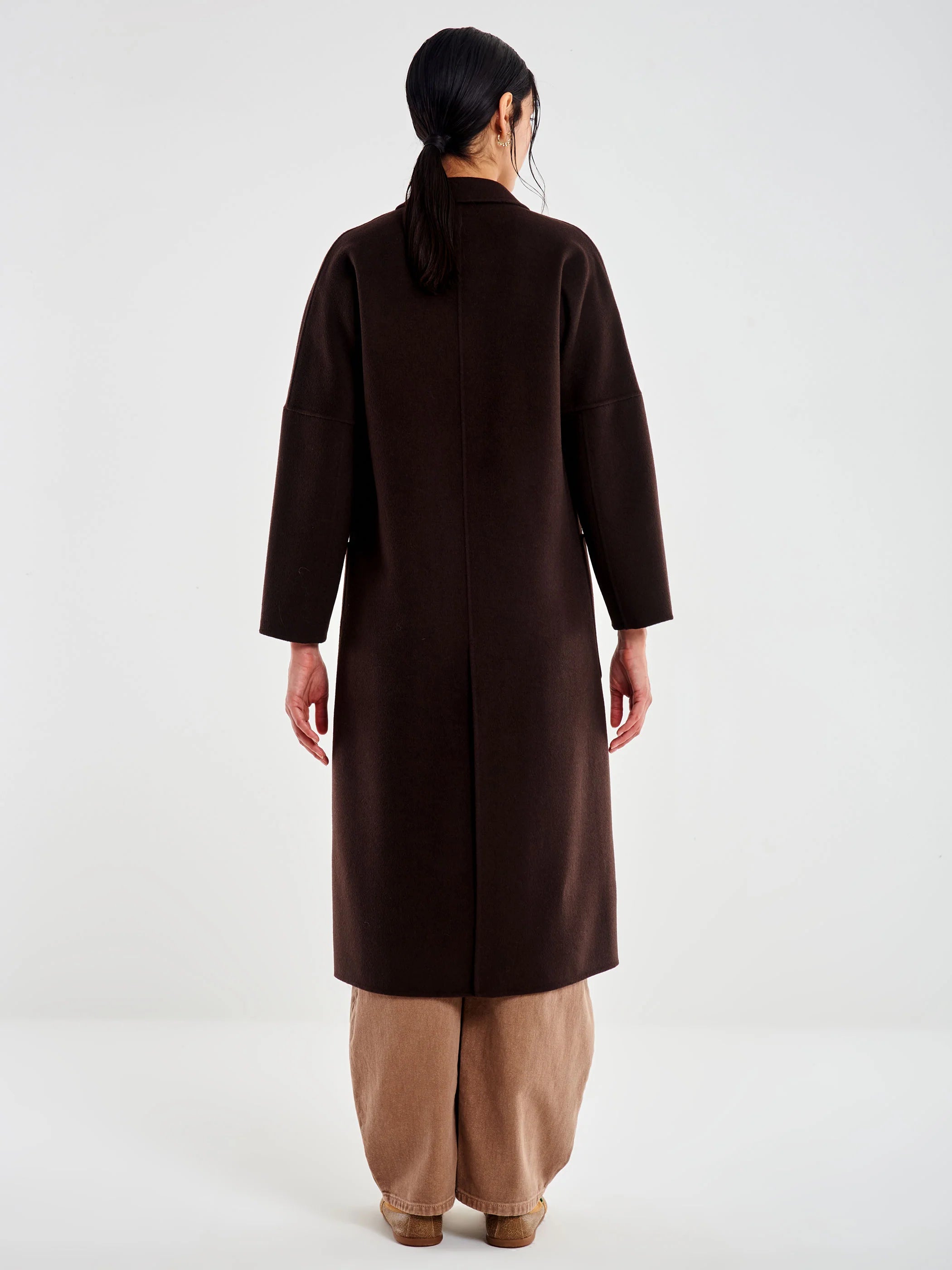 New In Basic Long Double-Breasted Coat TF0001