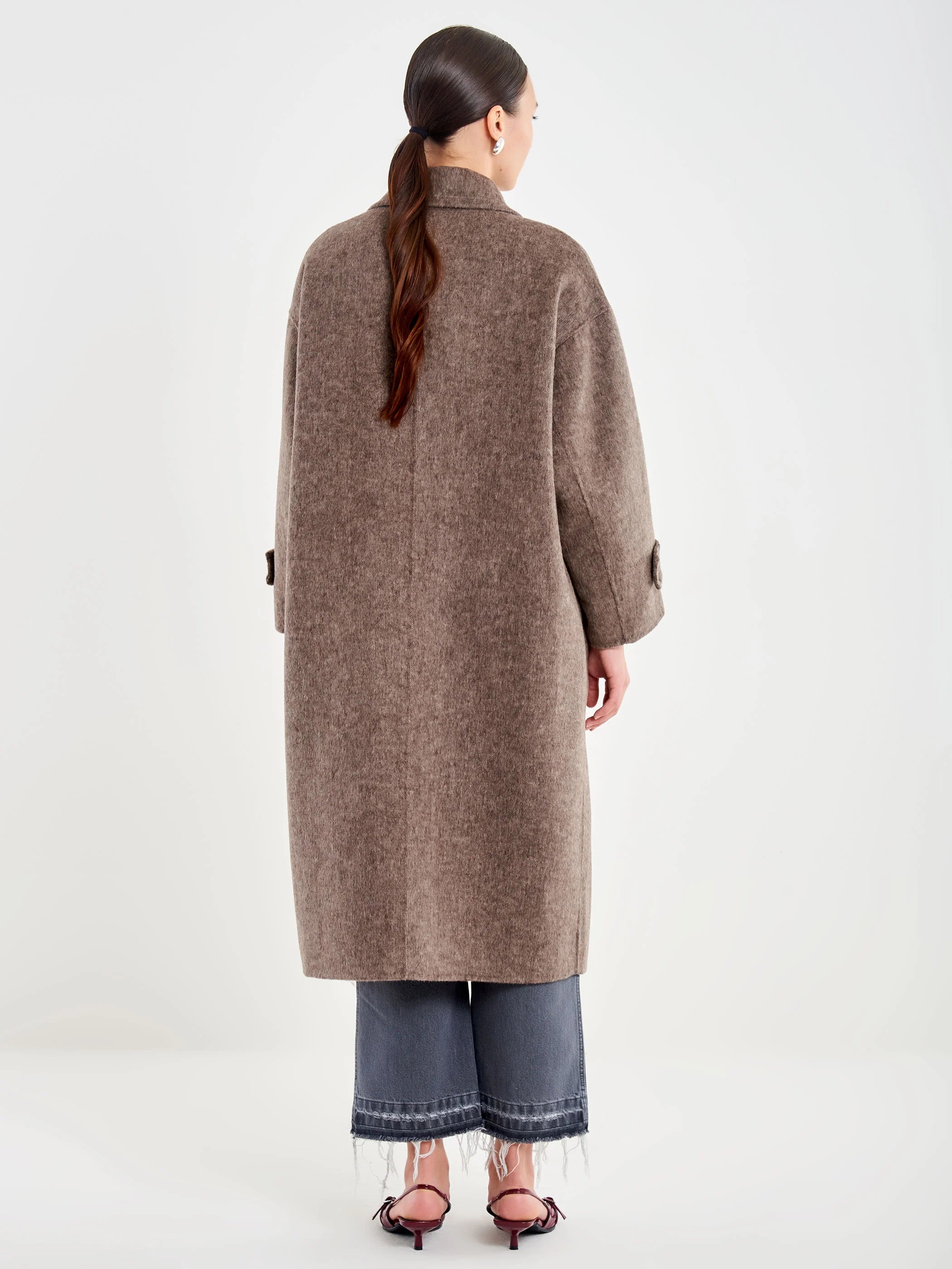 Oversized Maxi Lapel Coat Plaster TF0050