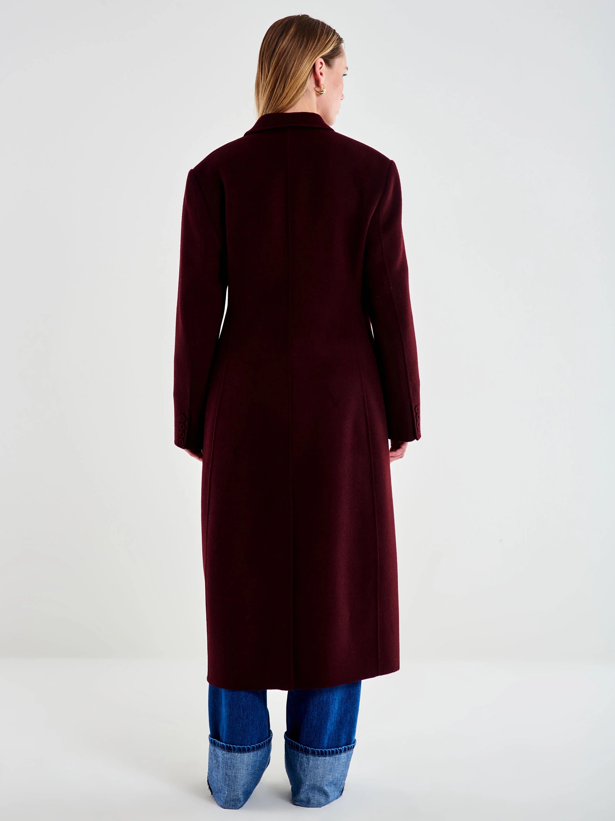 Cappotto Maxi Spalle Sfiancato Bordeaux TF0059