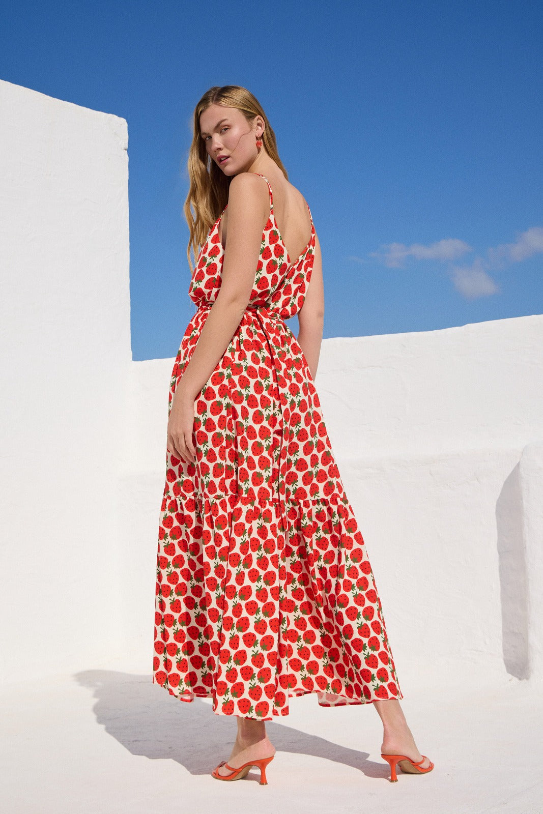 FOTINI STRAWBERRY DRESS ECRU
