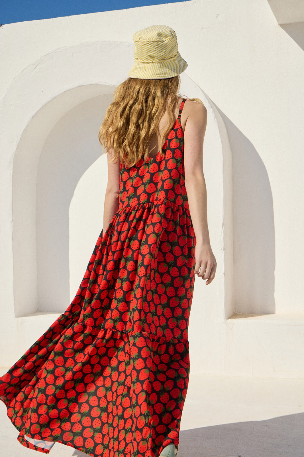 FOTINI STRAWBERRY DRESS BLACK