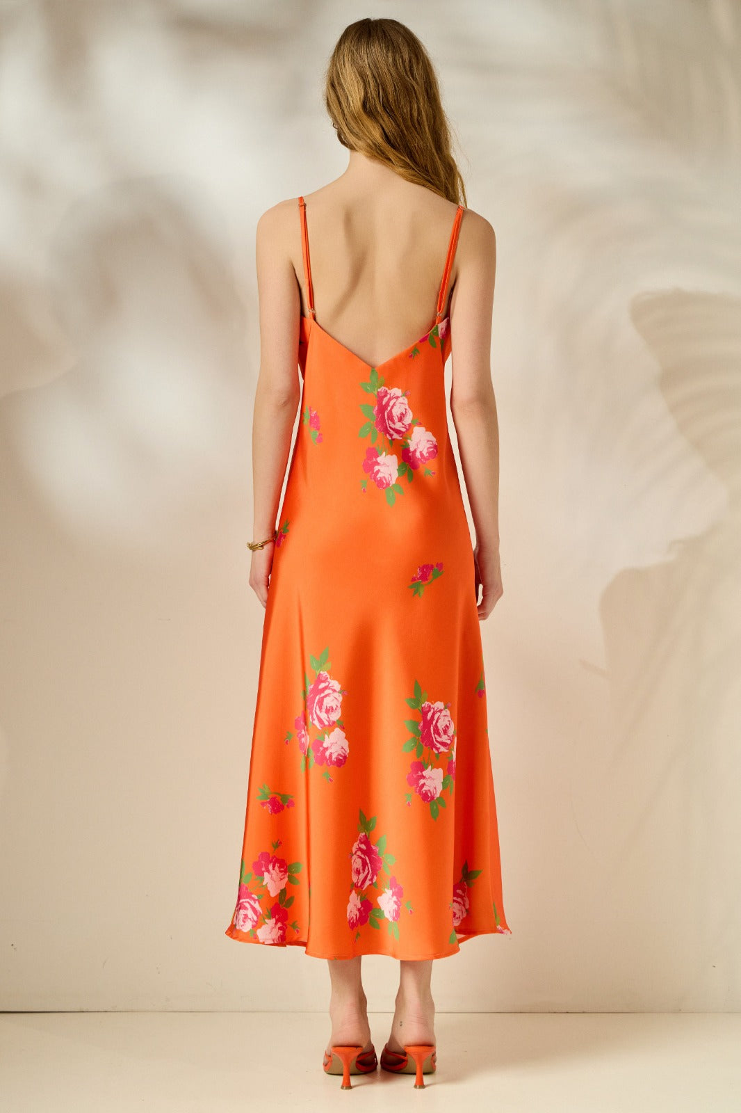 IOANNA DRESS ORANGE ROSES