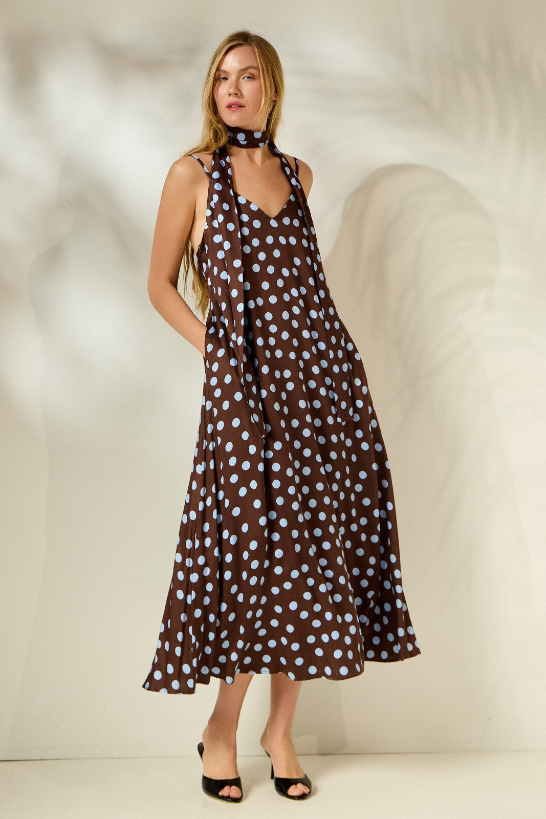 ERIANA DRESS CHOCOLATE POLKA DOTS