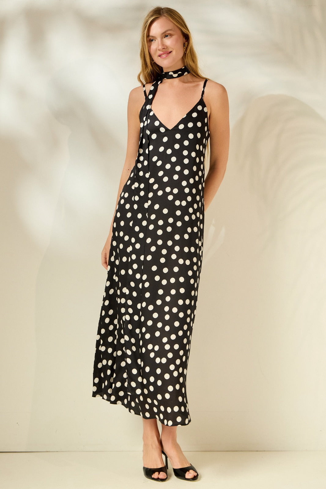 ERIANA DRESS BLACK POLKA DOTS